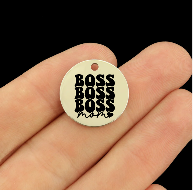 Boss Mom Stainless Steel Charms - BFS043-8629