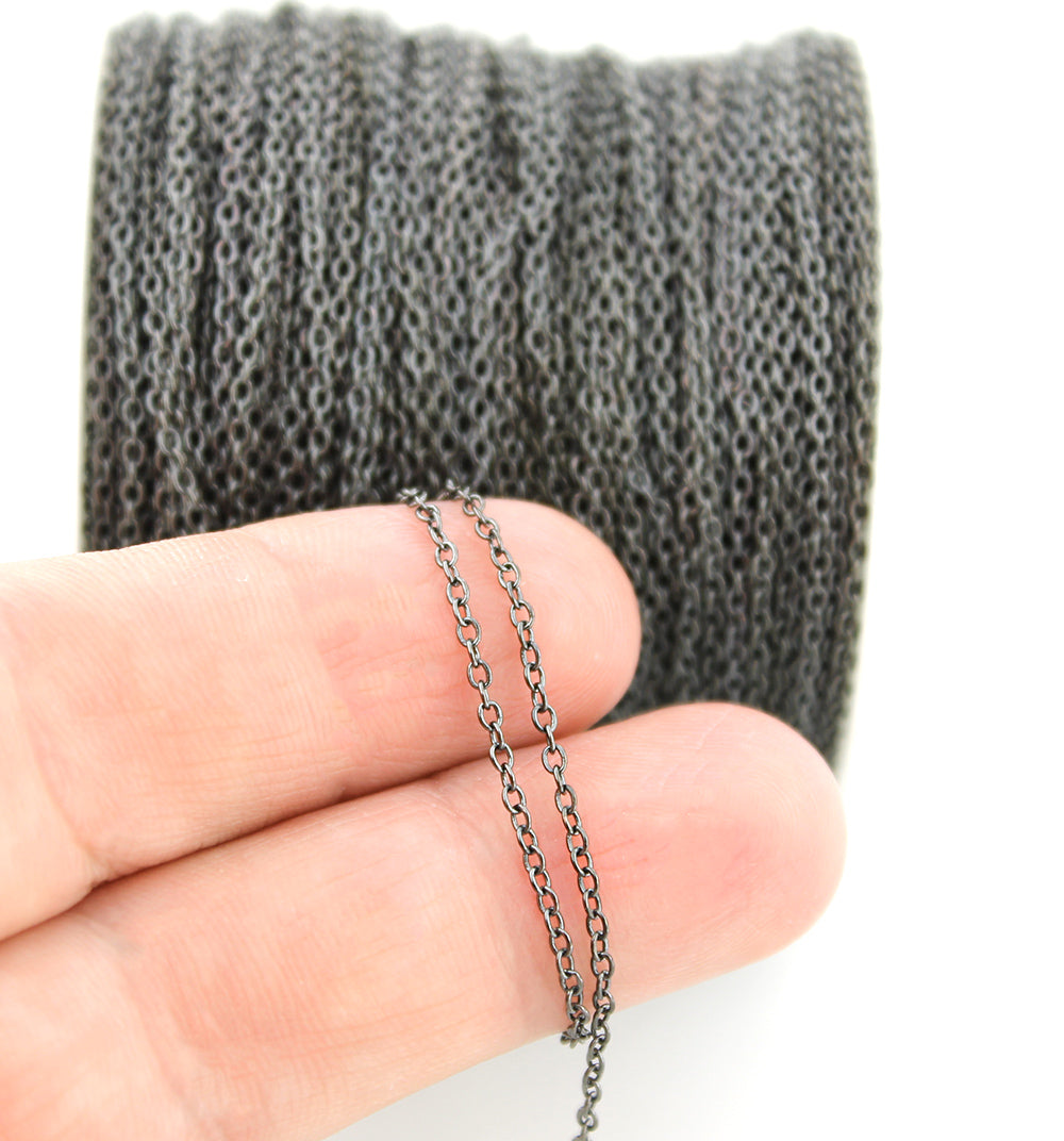 Brass Cable Chain - 1.5mm - Choose Your Length & Tone!