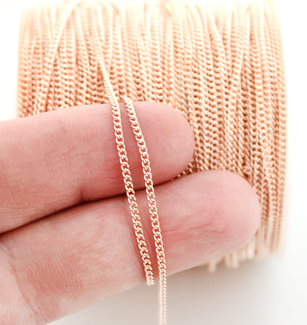 BULK Gold Tone Gourmette - 1,5 mm - Choisissez votre longueur - 1 mètre + - CH052