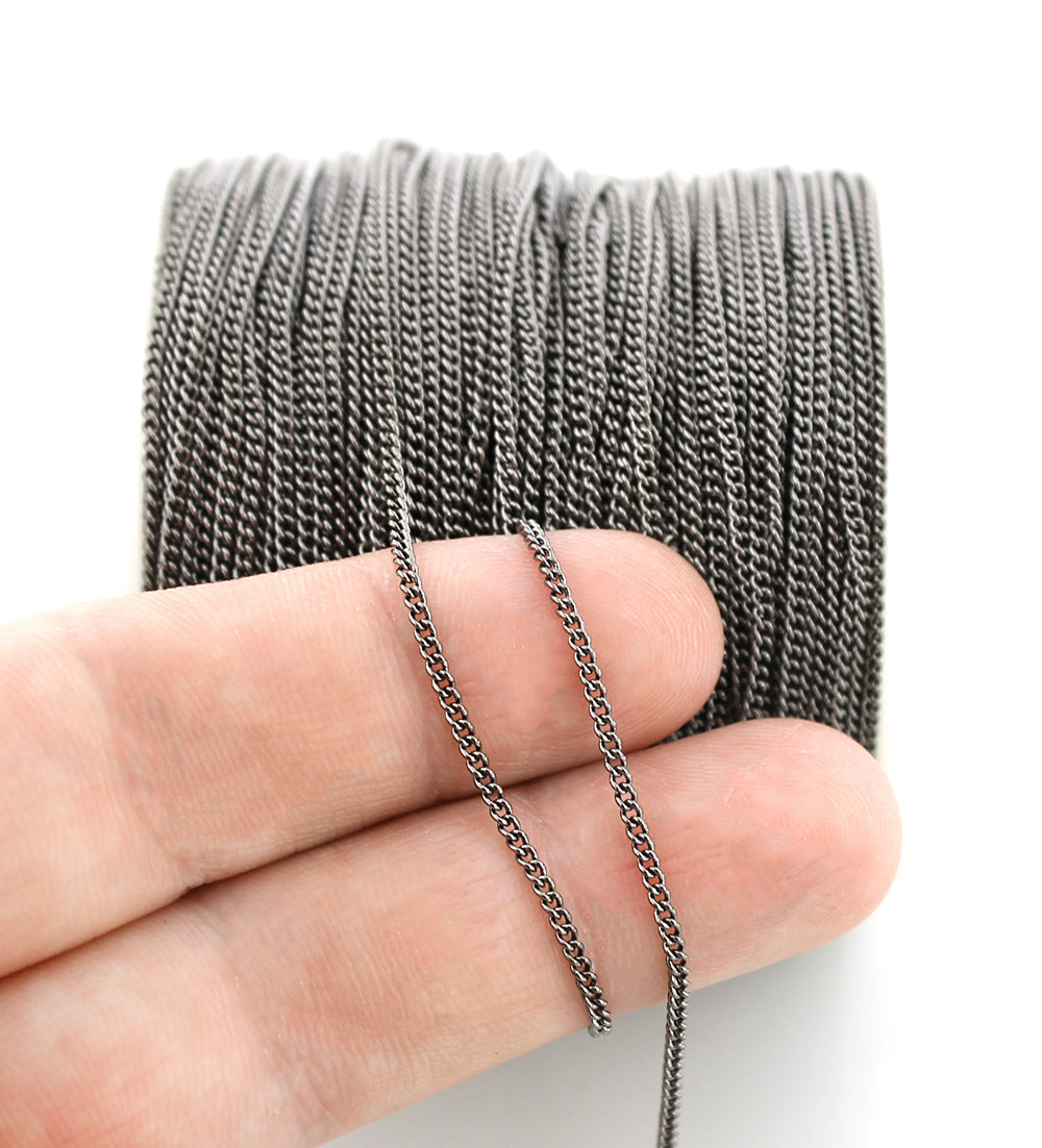 BULK Gold Tone Gourmette - 1,5 mm - Choisissez votre longueur - 1 mètre + - CH052