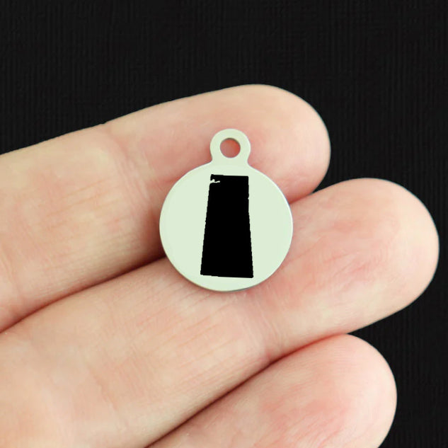 Canadian Province Stainless Steel Small Round Charms - Choose Your Province!