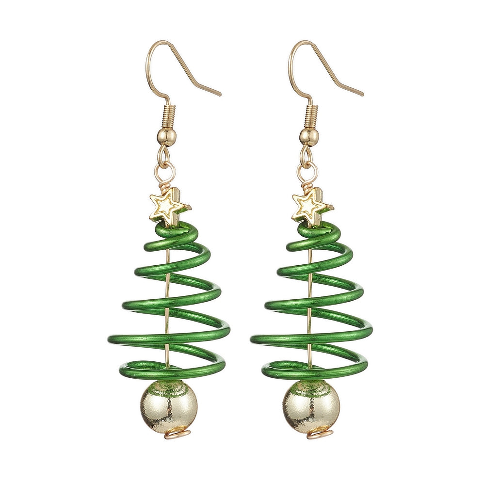Christmas Tree Stainless Steel Earrings - 1 Pair - Choose Your Color!