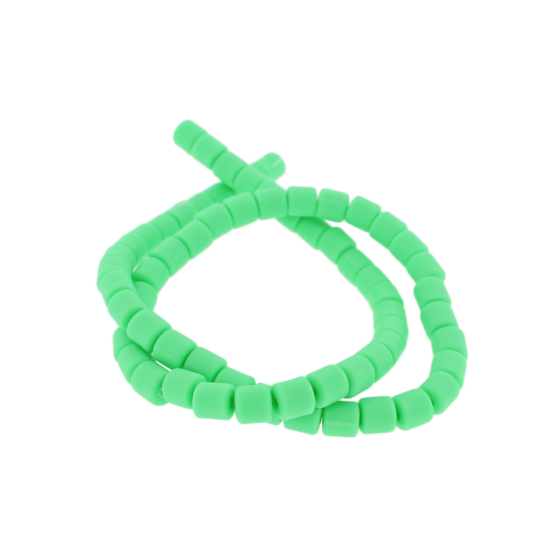 Column Polymer Clay Beads - 6mm - 1 Strand 63 Beads - Choose Your Color!