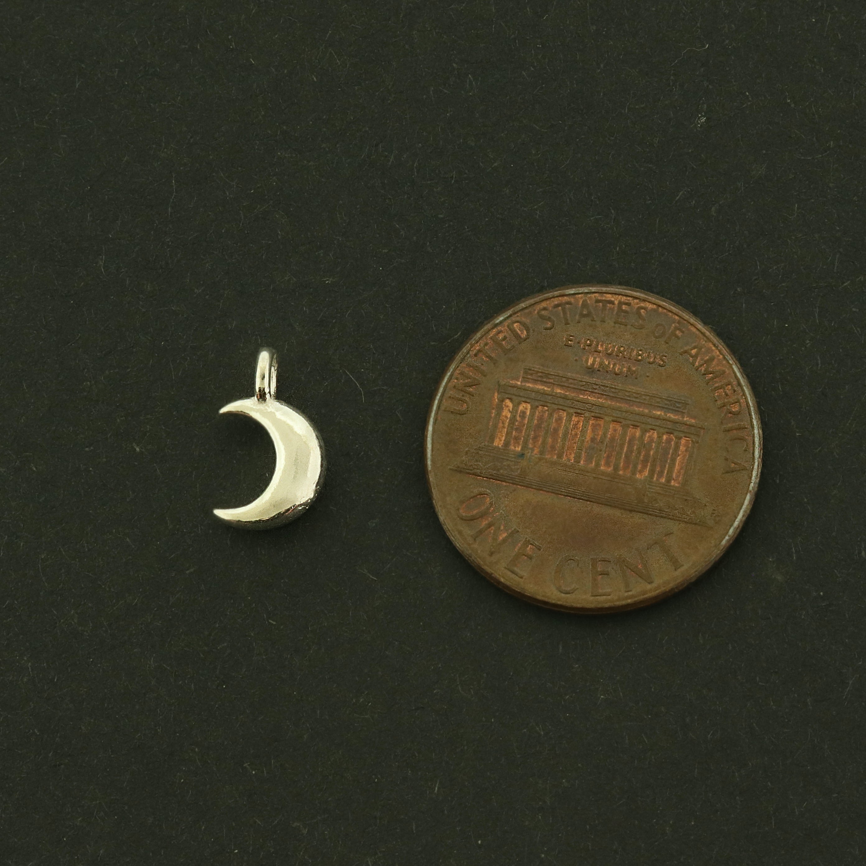 Crescent Moon Sterling Silver Charm - ST067