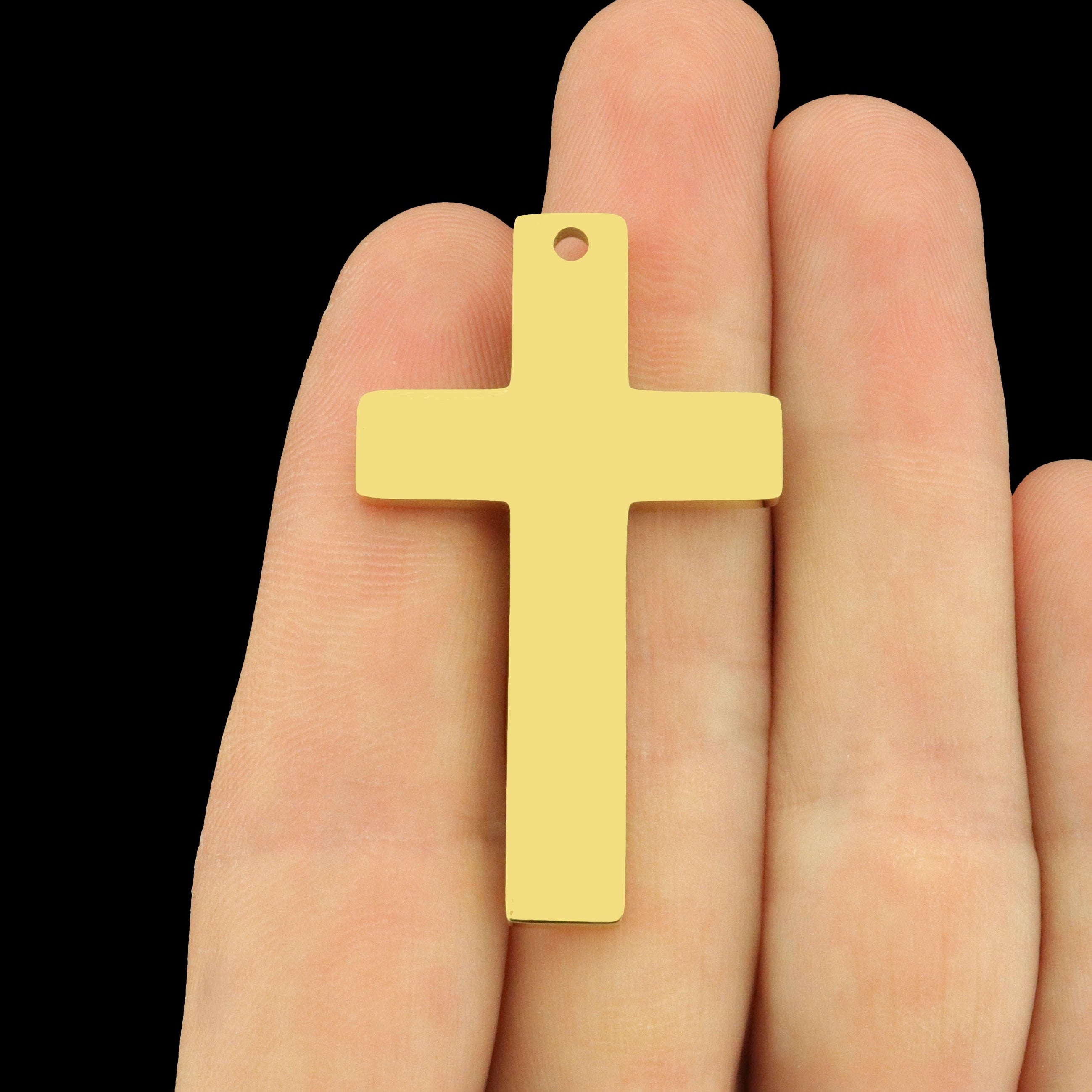 Breloque Croix en Acier Inoxydable Personnalisée - Personnalisée
