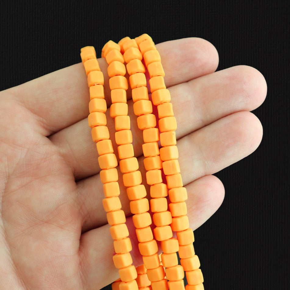 Cube Polymer Clay Beads - 5mm - 1 Strand 86 Beads - Choose Your Color!