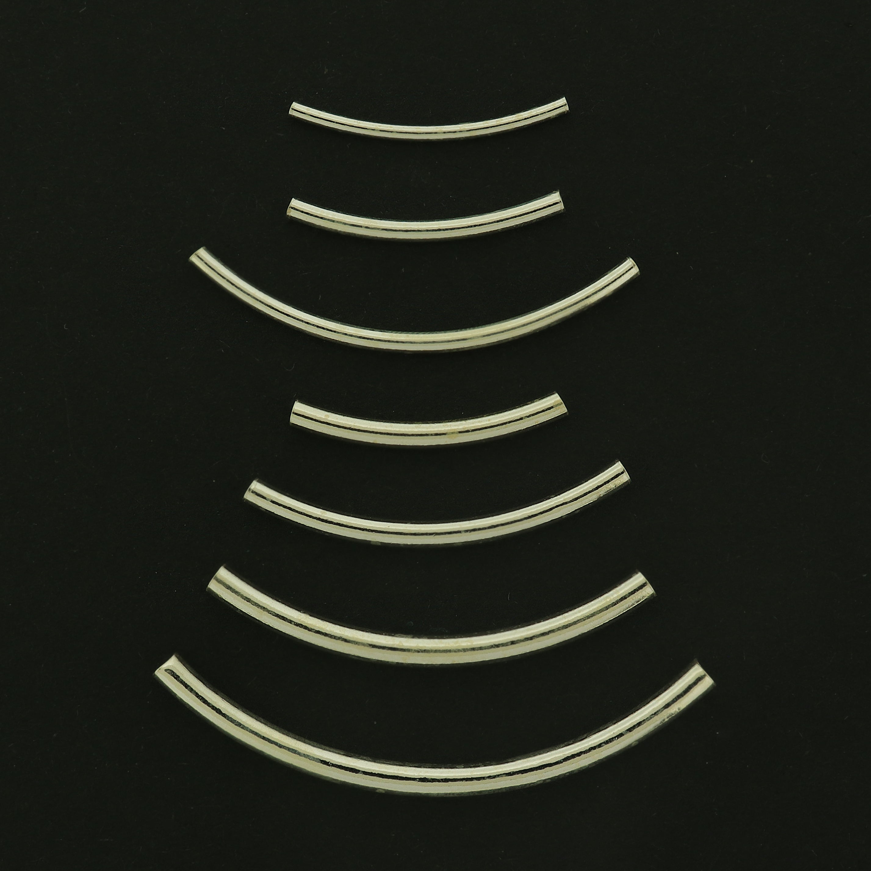 Curved Tube Sterling Silver Spacer Bead - 1 Bead - Choose Your Thickness and Length!