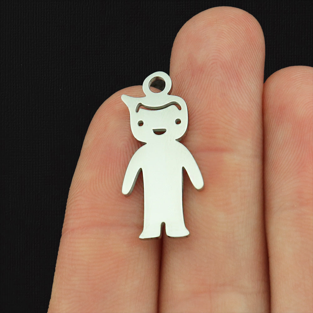 Custom Boy Stainless Steel Charm - Personalized with a Name