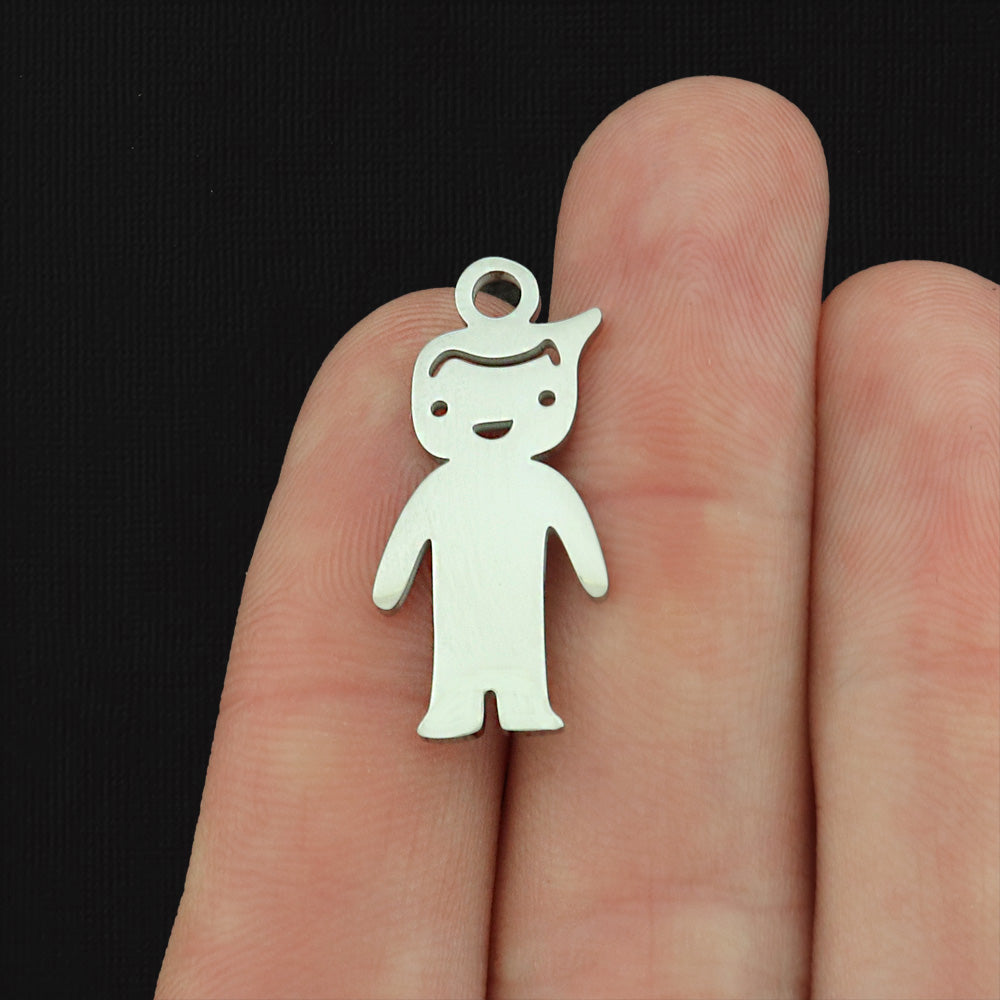 Custom Boy Stainless Steel Charm - Personalized with a Name