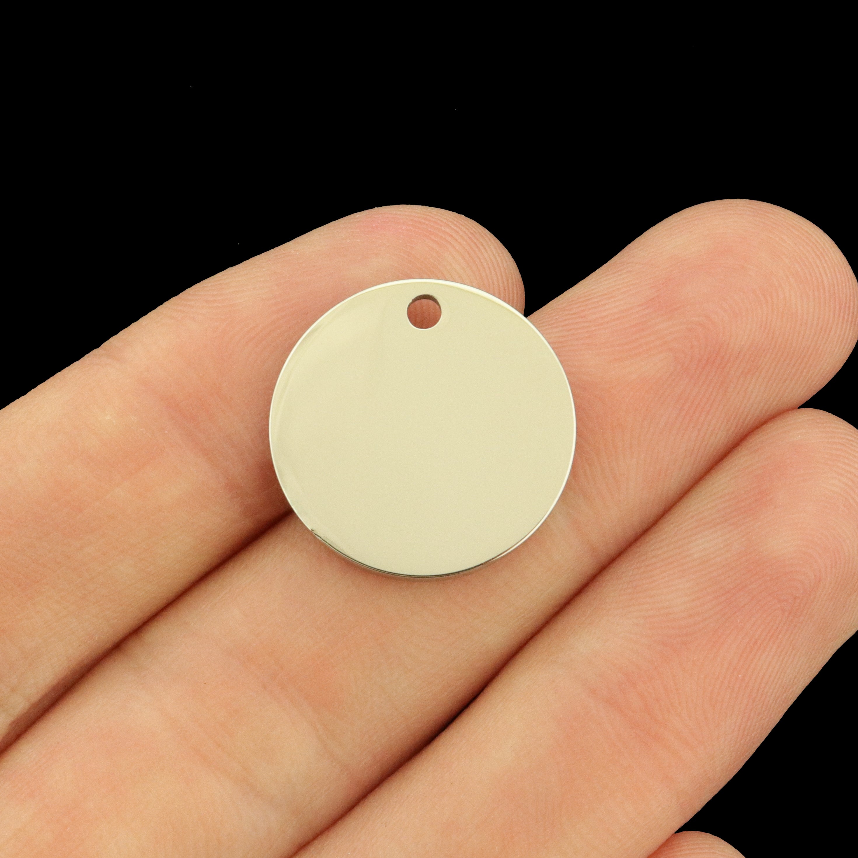 Custom Stainless Steel 18mm Round Charm - Personalized