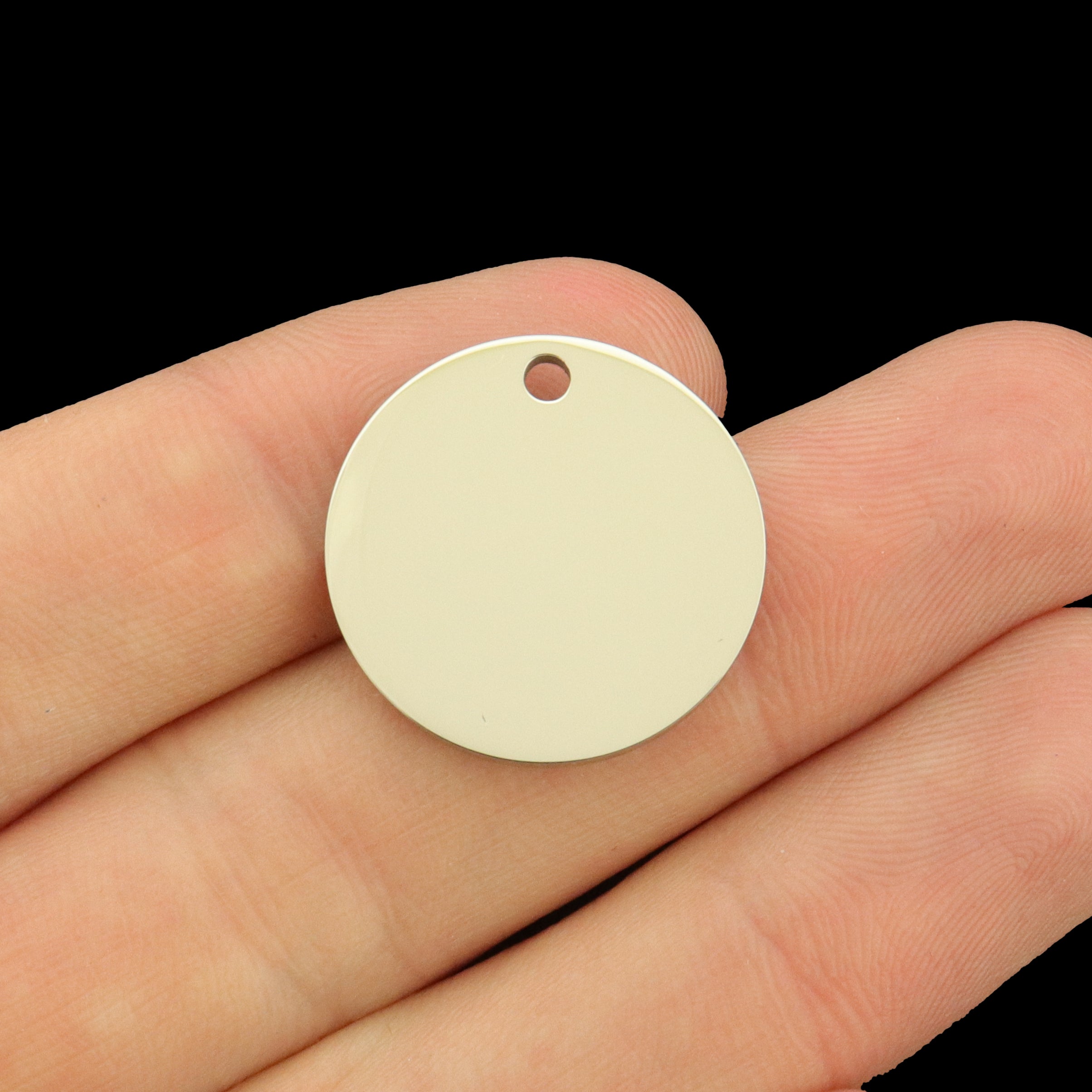 Custom Stainless Steel 20mm Round Charm - Personalized