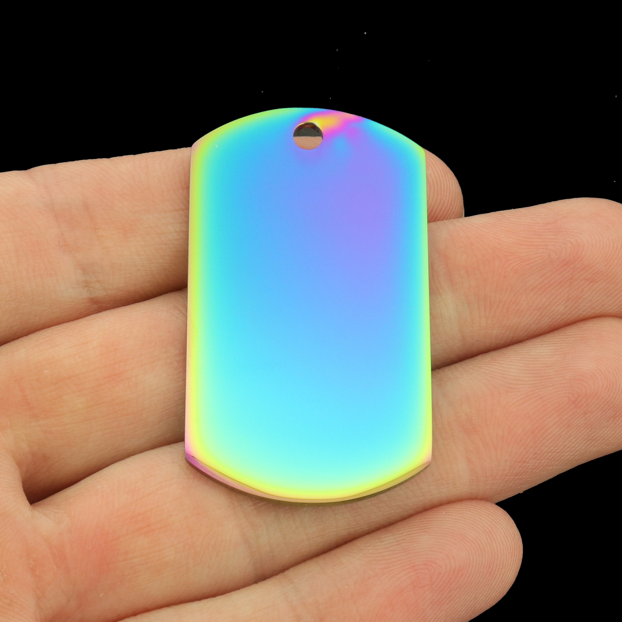 Custom Stainless Steel Dog Tag Charm - Personalized