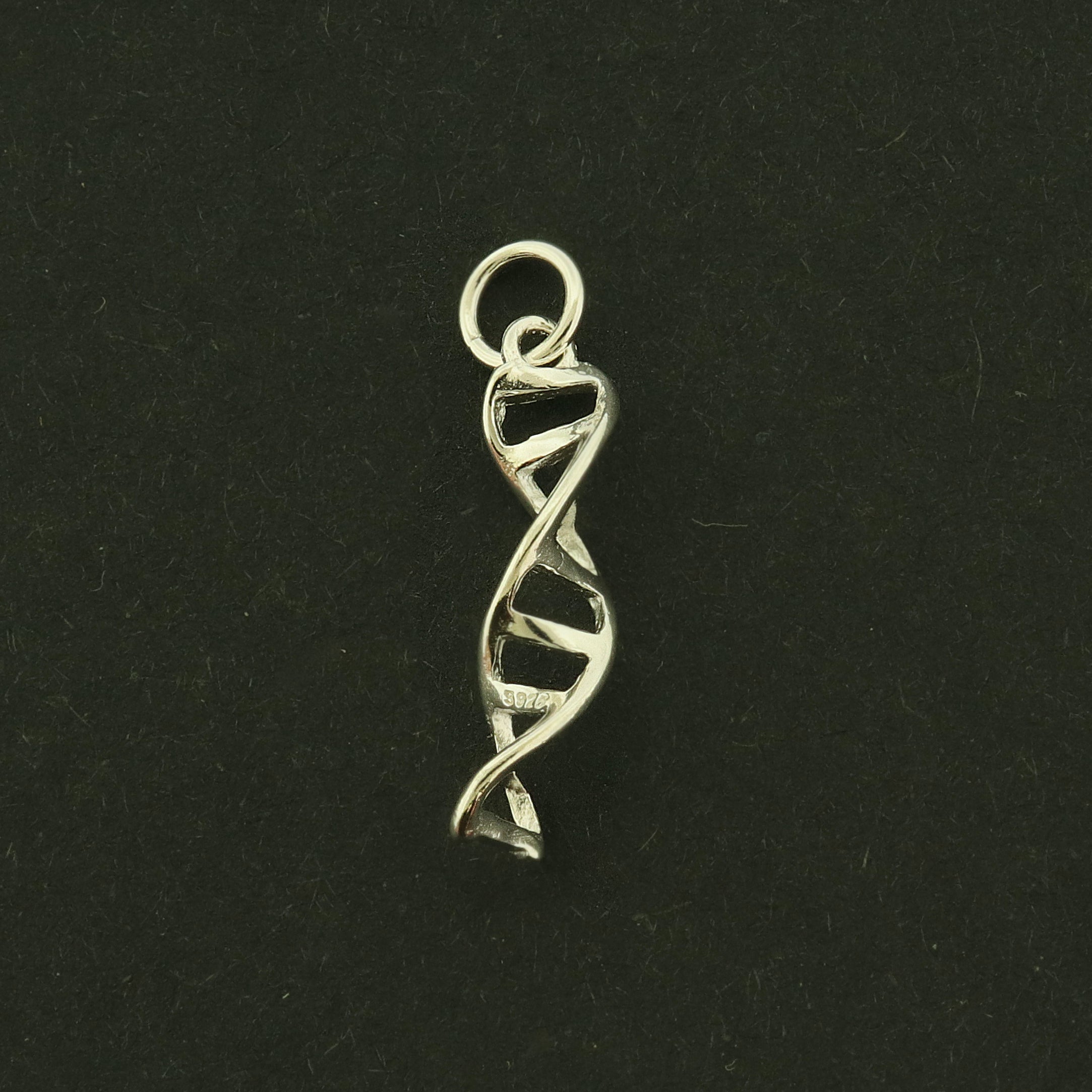 DNA Sterling Silver Charm - Science Pendant - ST063