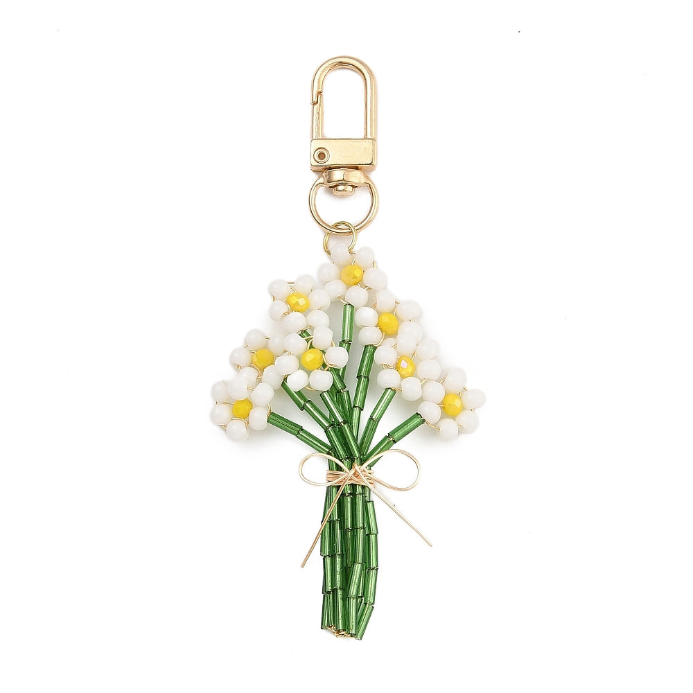 Daisy Pendants - Handmade Beaded Pendant - Z1450