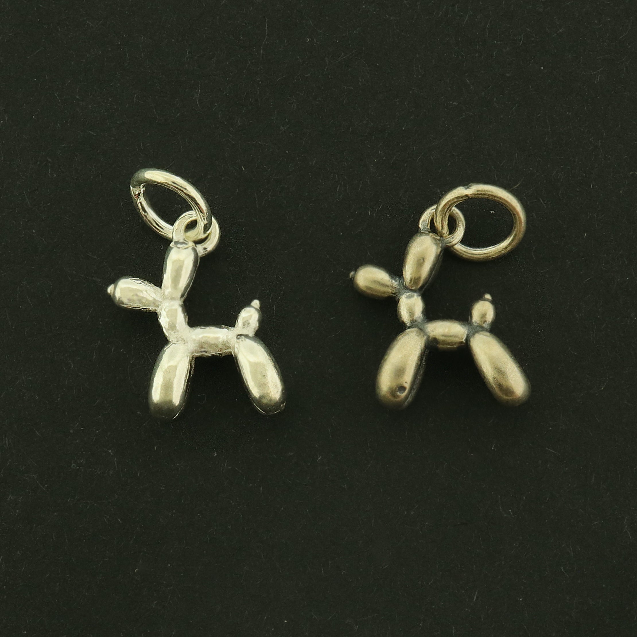 Dog Sterling Silver Charm - Balloon Dog - Choose Your Tone!