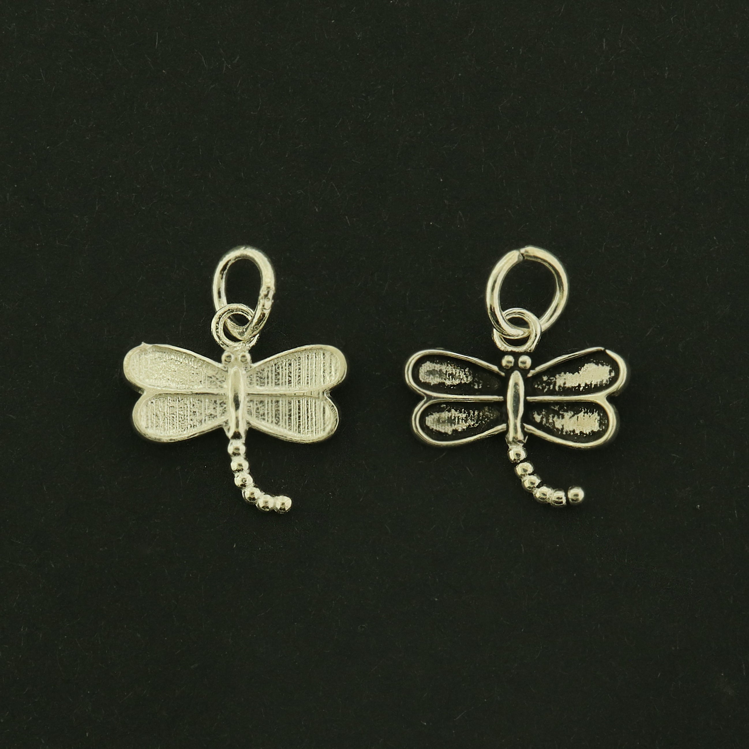 Dragonfly Sterling Silver Charms - Insect Pendant - Choose Your Finish!