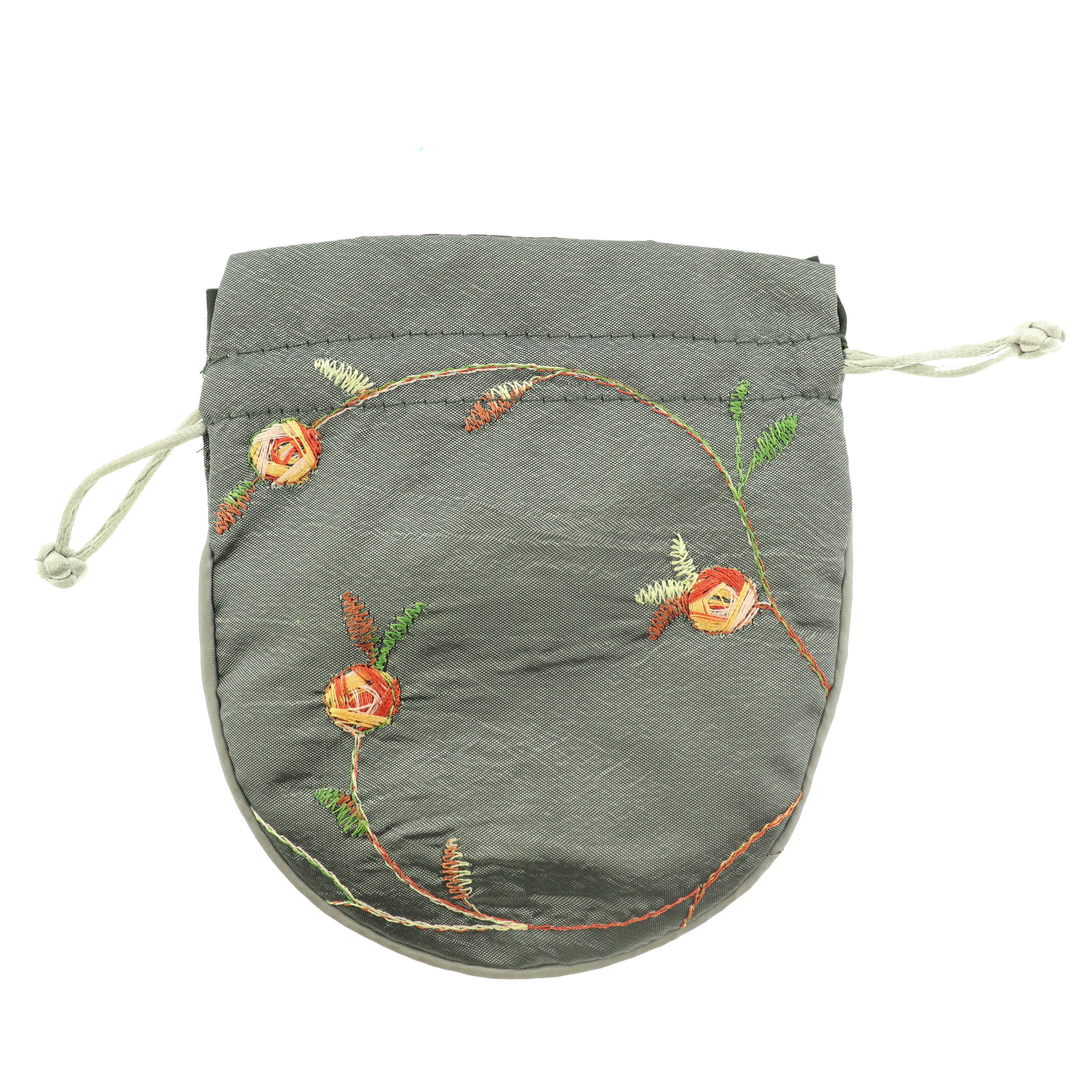 Drawstring Bag 14cm x 12cm Floral Jewelry Pouch - Choose Your Color