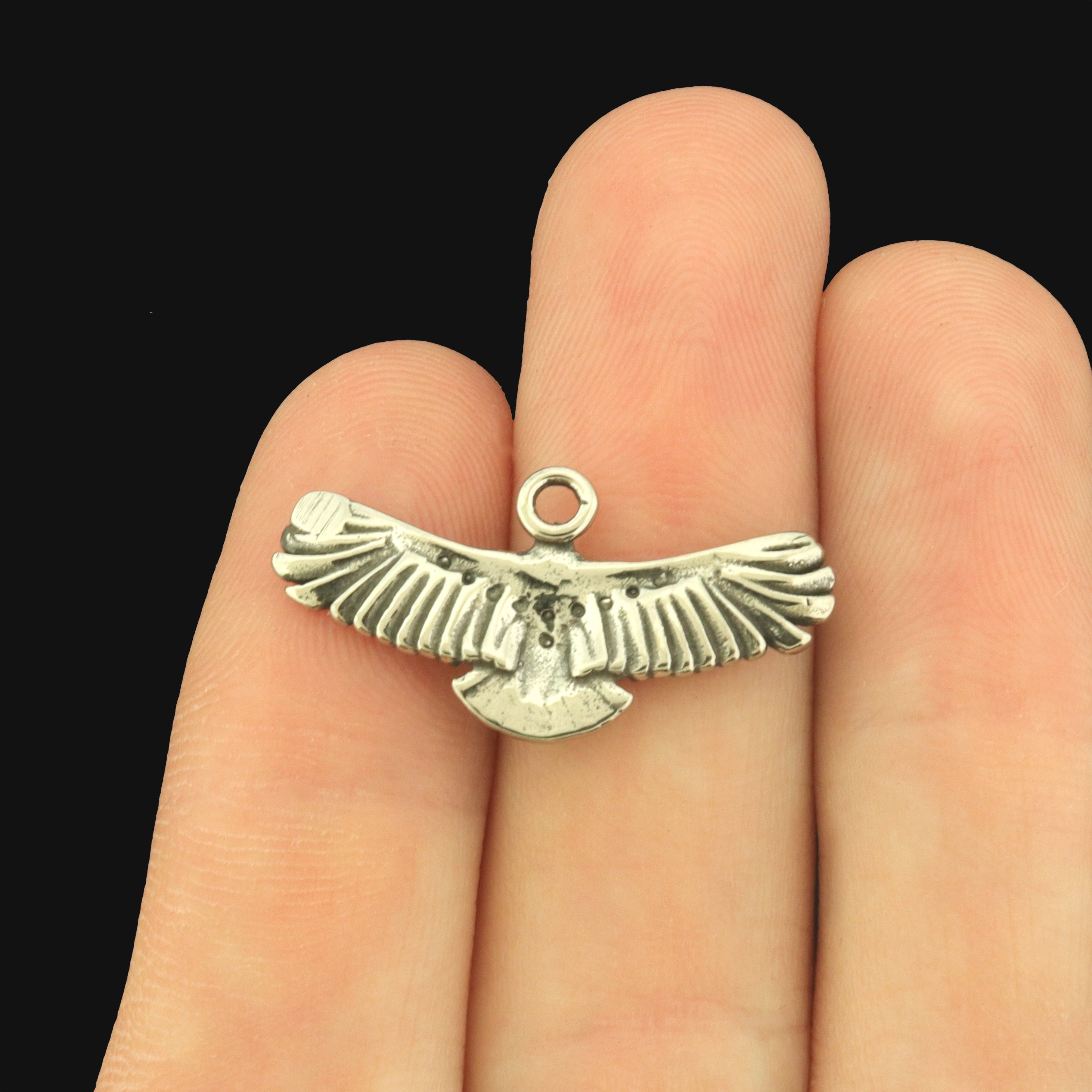 Eagle Stainless Steel Charms 2 Sided - SSP773