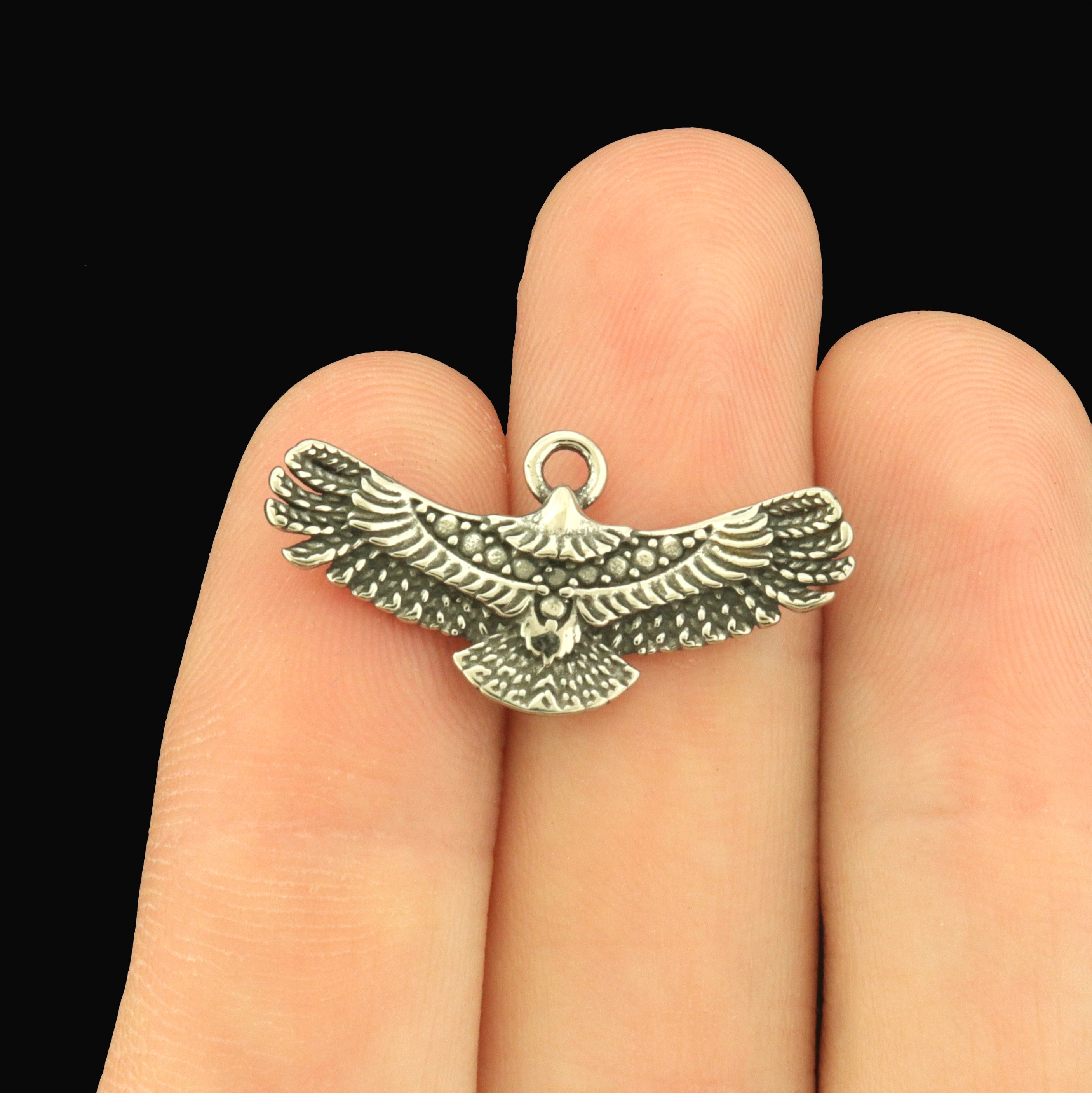 Eagle Stainless Steel Charms 2 Sided - SSP773