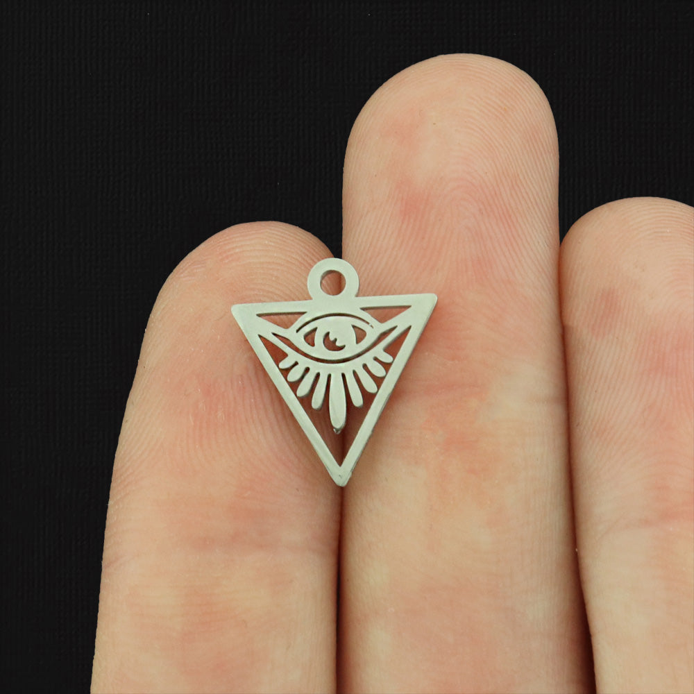 Evil Eye Stainless Steel Charm - Choose Your Tone