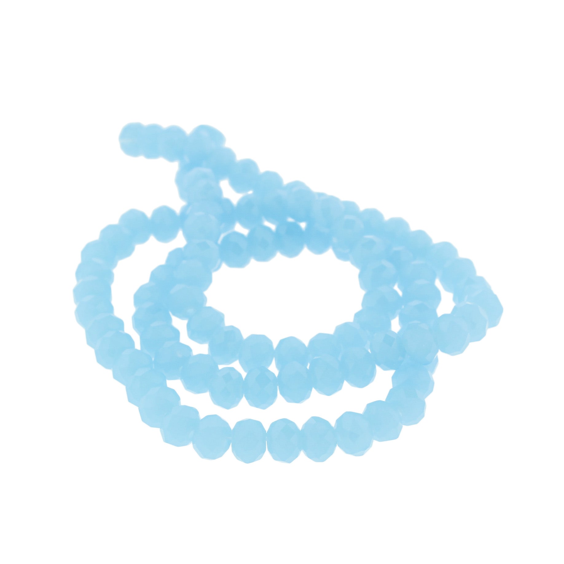 Faceted Glass Beads - 6mm x 4mm - Solid Colors - 1 Strand 95 Beads - Choose Your Color!