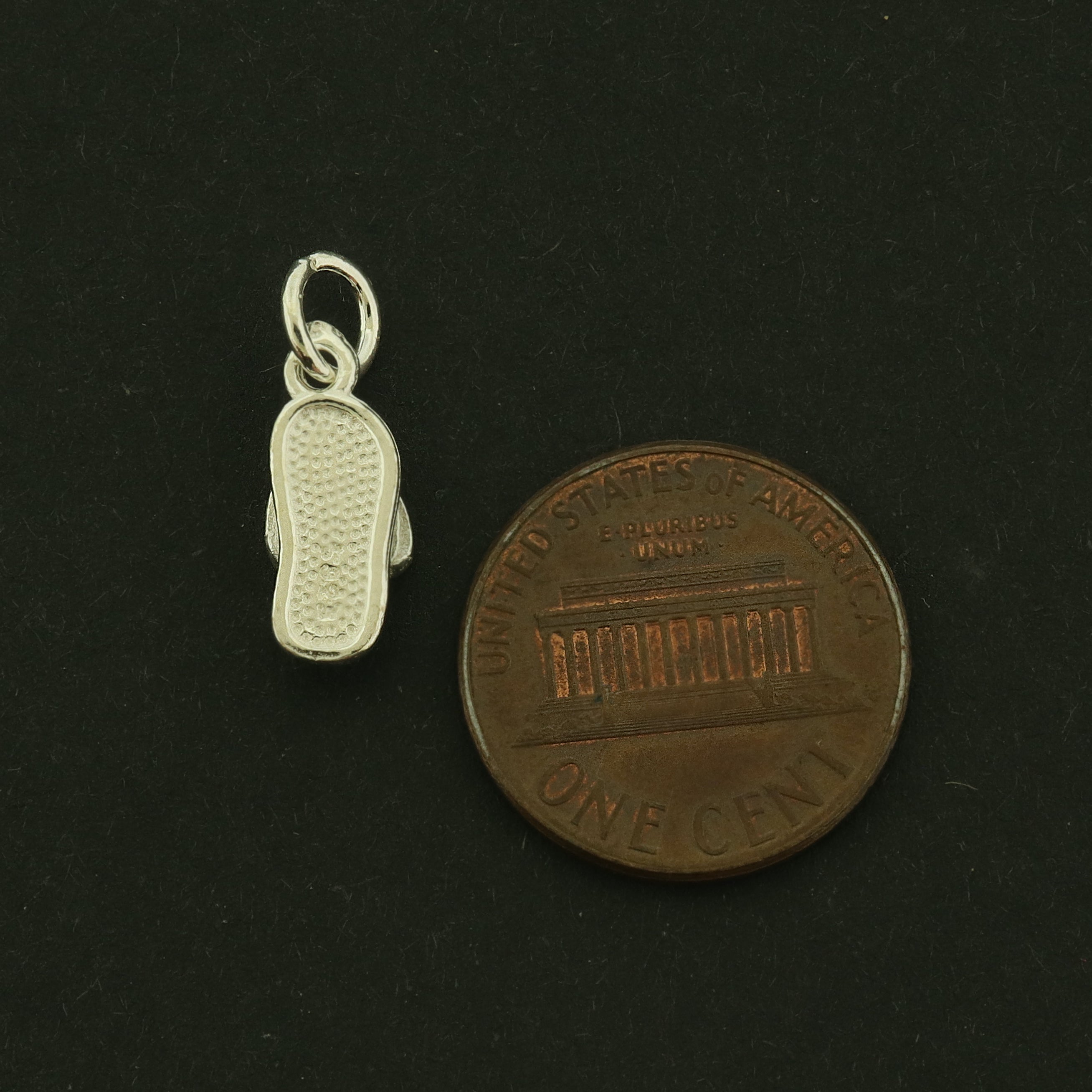 Flip Flop Sterling Silver Charm - Beach Pendant - ST088