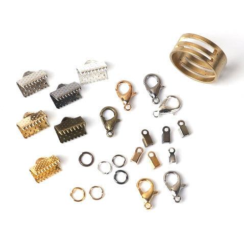 Kit de démarrage gratuit de fournitures pour bijoux – 6 finitions, plus de 700 pièces + boîte de rangement (avec toute commande de 80 $ et plus)