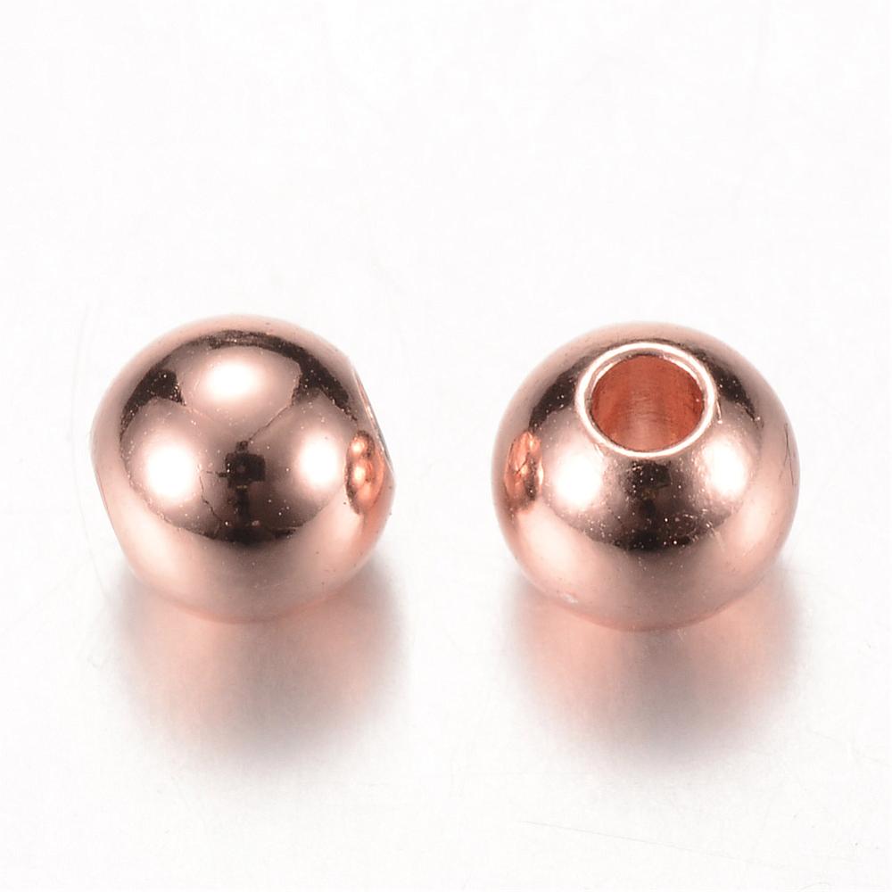 25 Round Brass Seamless Spacer Beads - 5mm - Choose Your Tone!