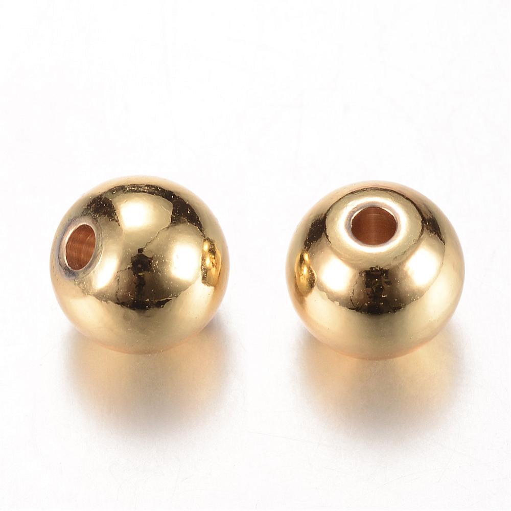 25 Round Brass Seamless Spacer Beads - 5mm - Choose Your Tone!