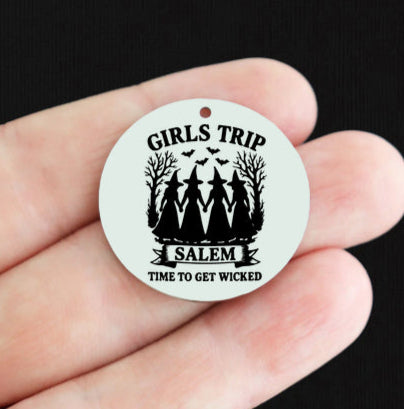 Girls Trip Stainless Steel 30mm Round Charms - Time to Get Wicked
