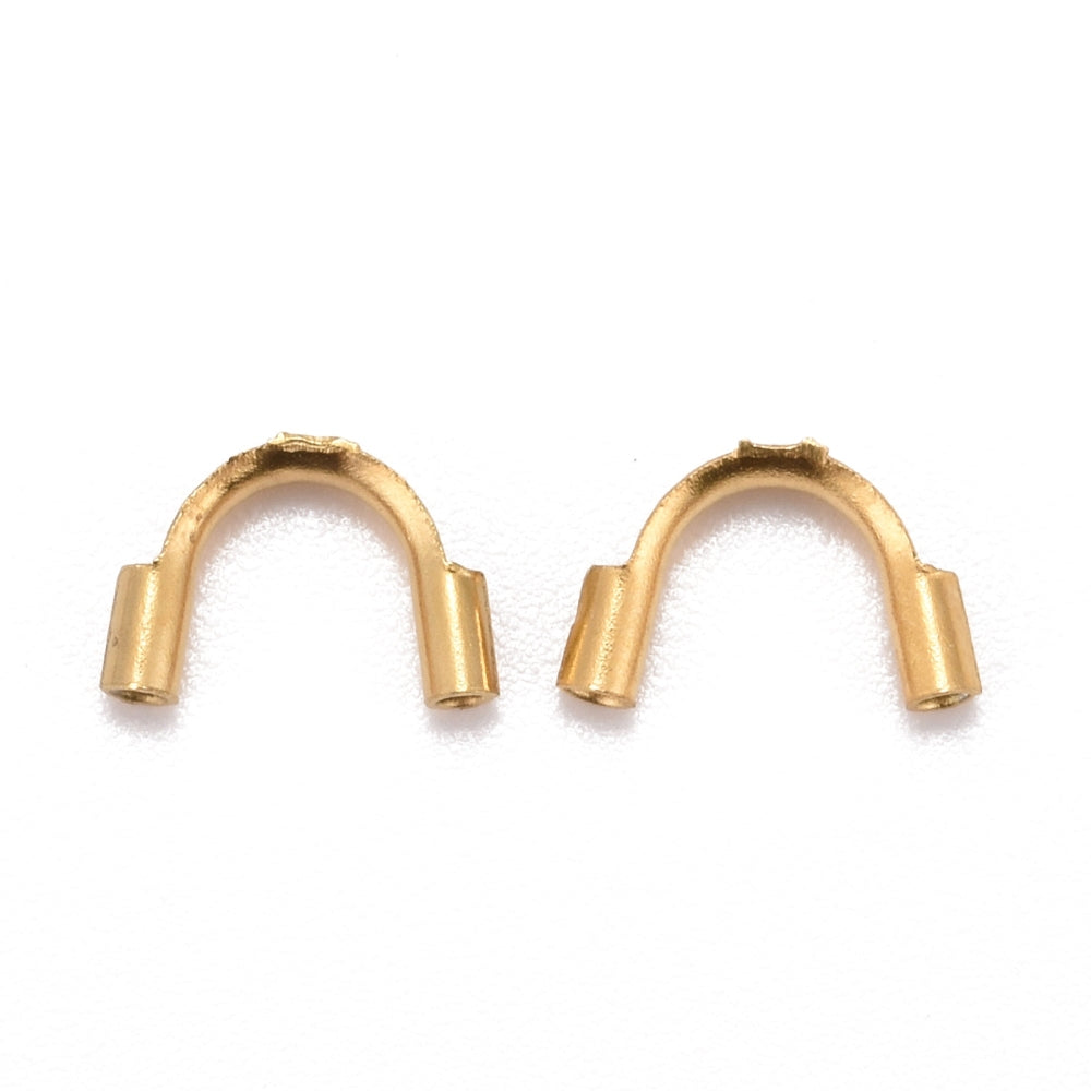 100 protecteurs de fil en laiton doré 4,5 mm Wire Guardian - Z501