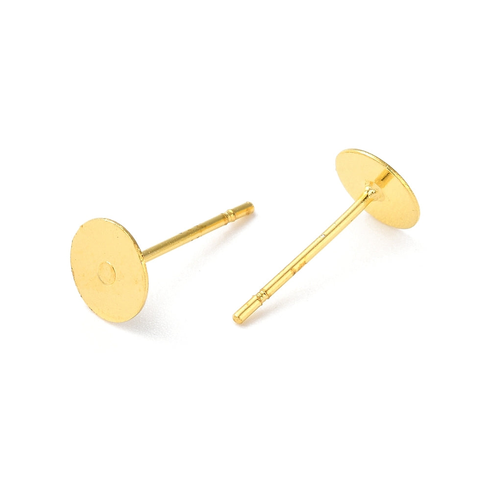 Boucles d'oreilles en acier inoxydable - Bases de clous - 5 mm x 12 mm - 50 pièces 25 paires - FD911