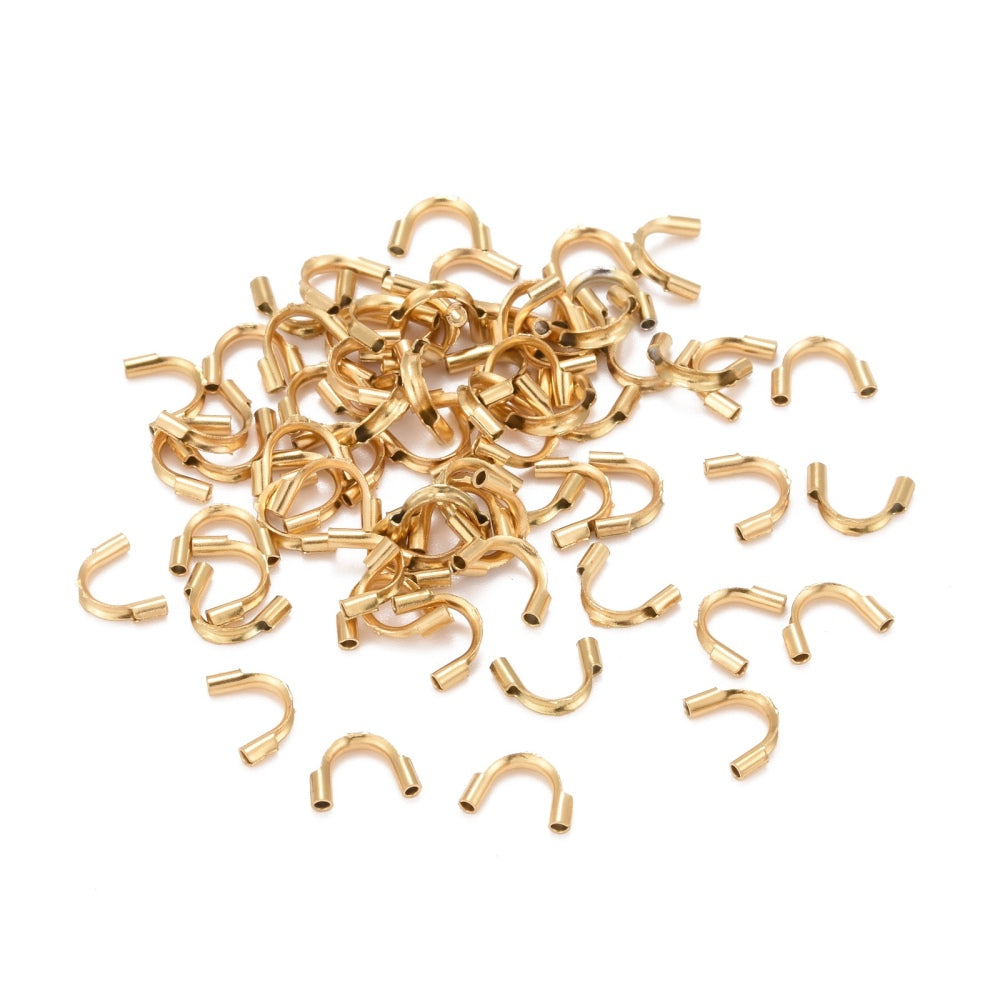 100 protecteurs de fil en laiton doré 4,5 mm Wire Guardian - Z501
