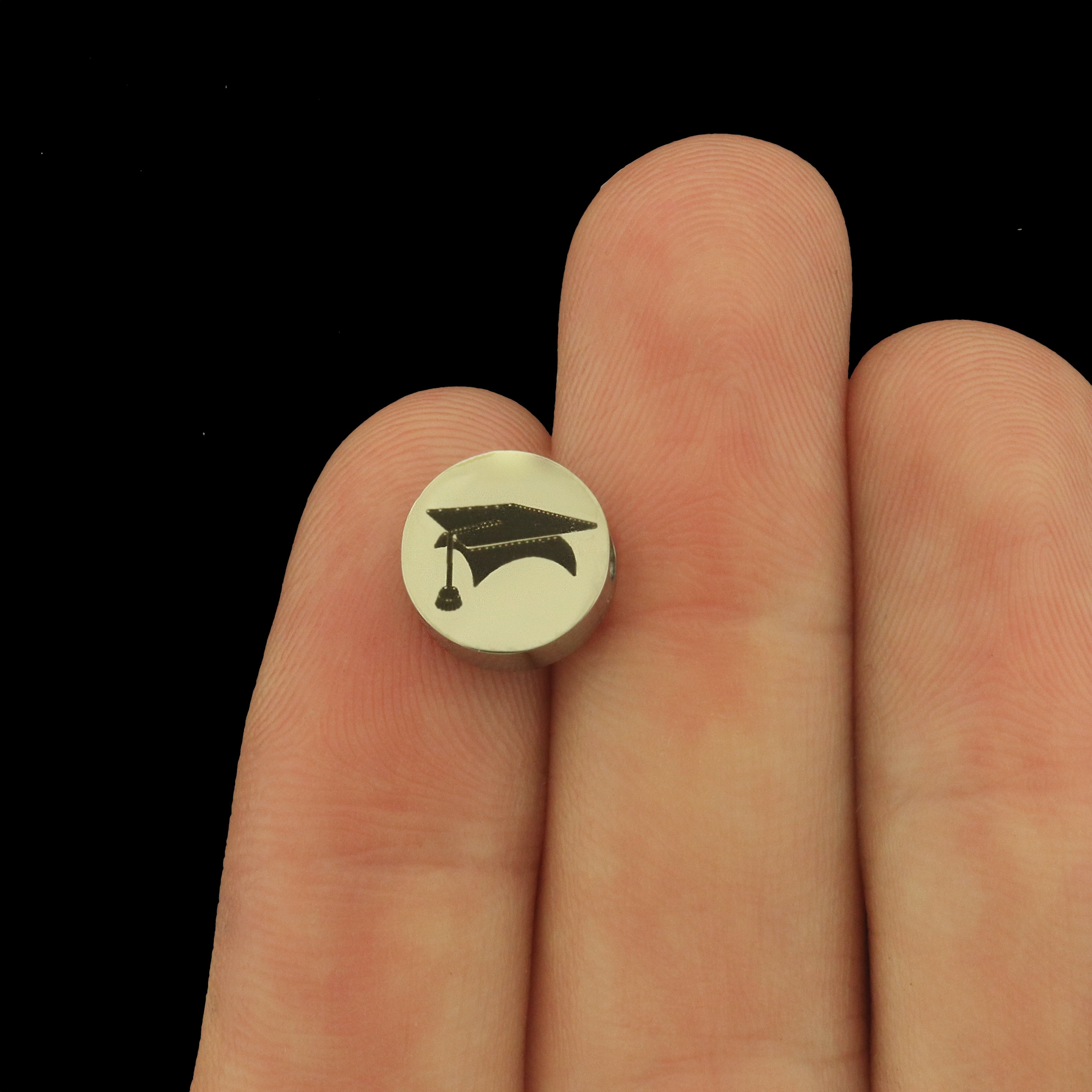 Graduation Stainless Steel Beads - Graduate Bead - Choose Your Size - BFS034S-8282