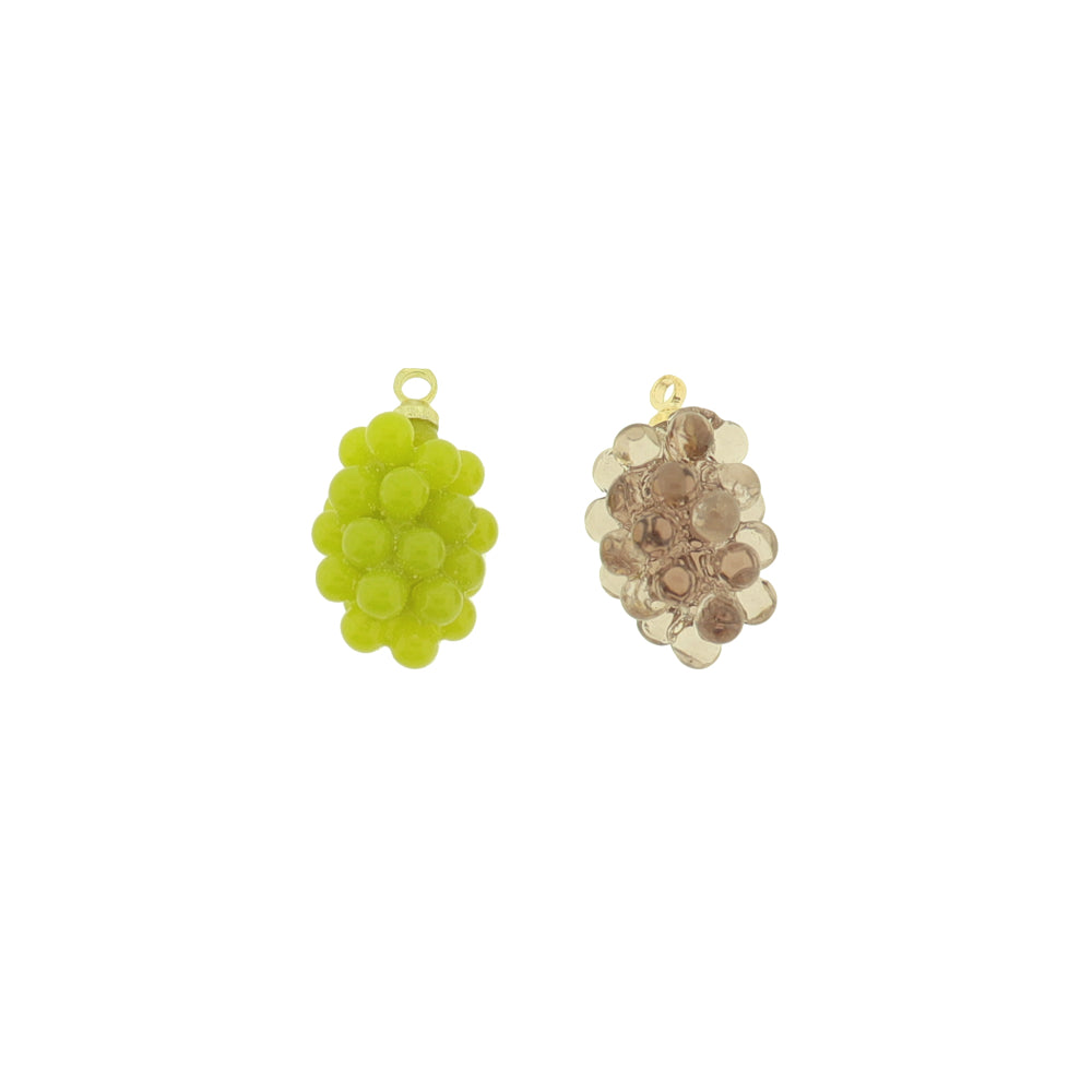 Grape Plated Copper Resin Charm 3D - Choose Your Color