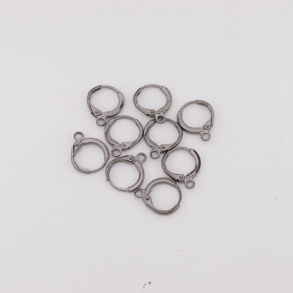 Boucles d'oreilles créoles en acier inoxydable - Fermoir arrière 40 mm - 2 pièces 1 paire - Z105