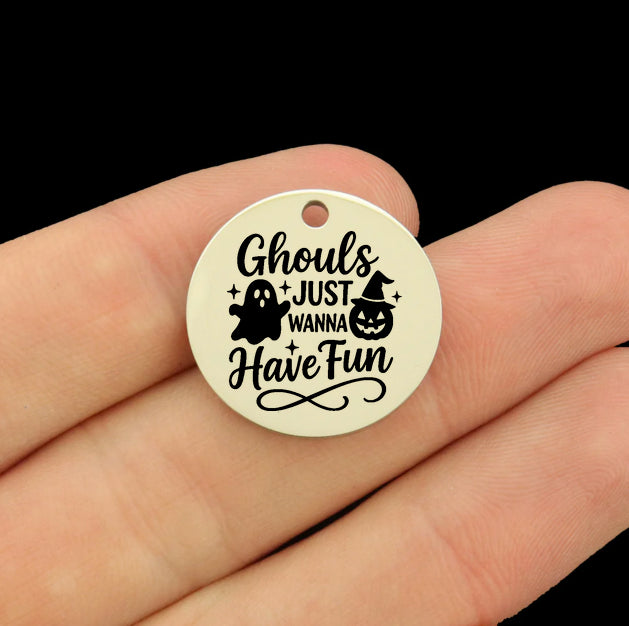 Halloween Stainless Steel Charms - Ghouls Just Wanna Have Fun