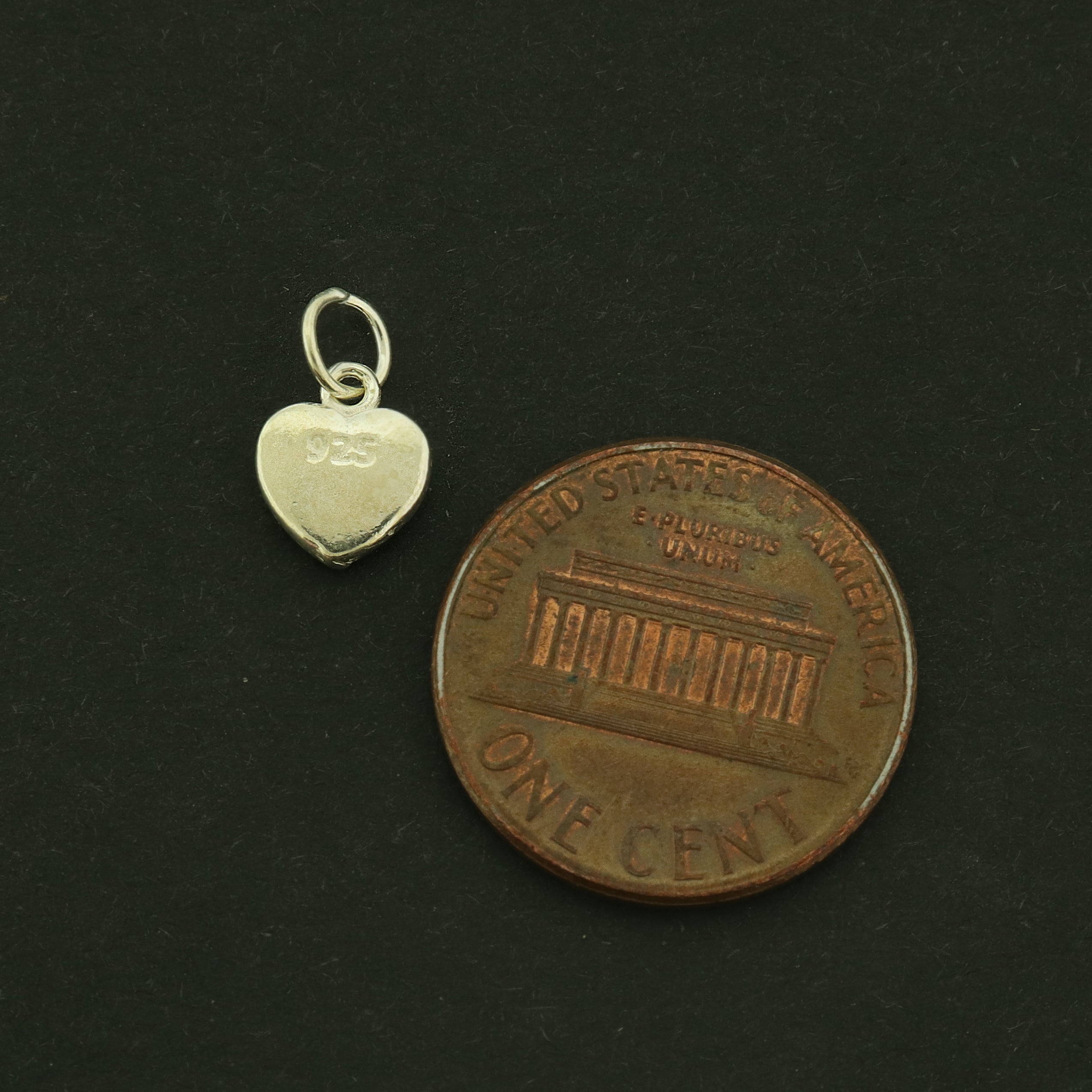 Heart Silver Tone Sterling Silver Charm - ST312