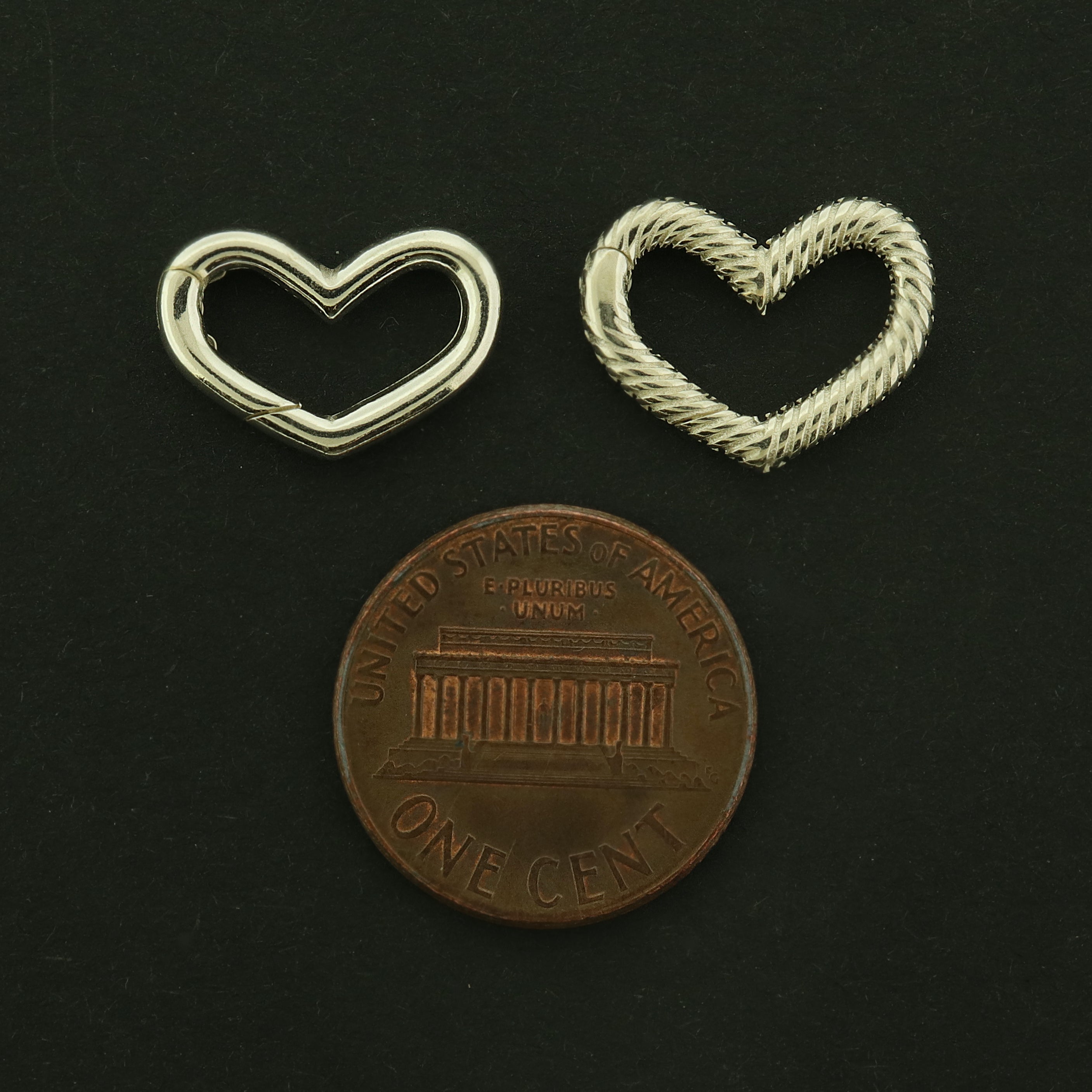 Heart Sterling Silver Clasps - Choose Textured or Polished!