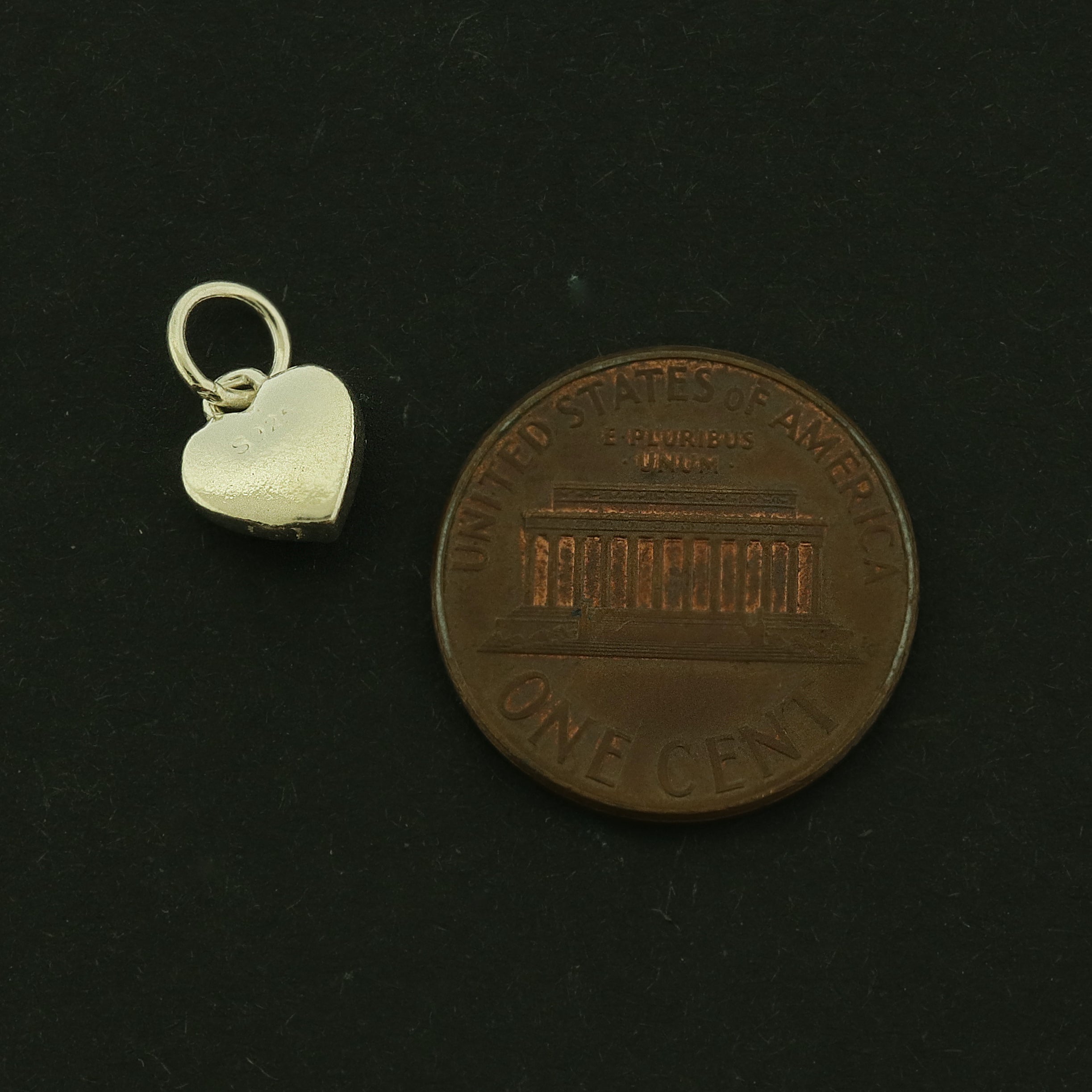 Breloque émaillée Cœur en argent sterling - Rose - ST275