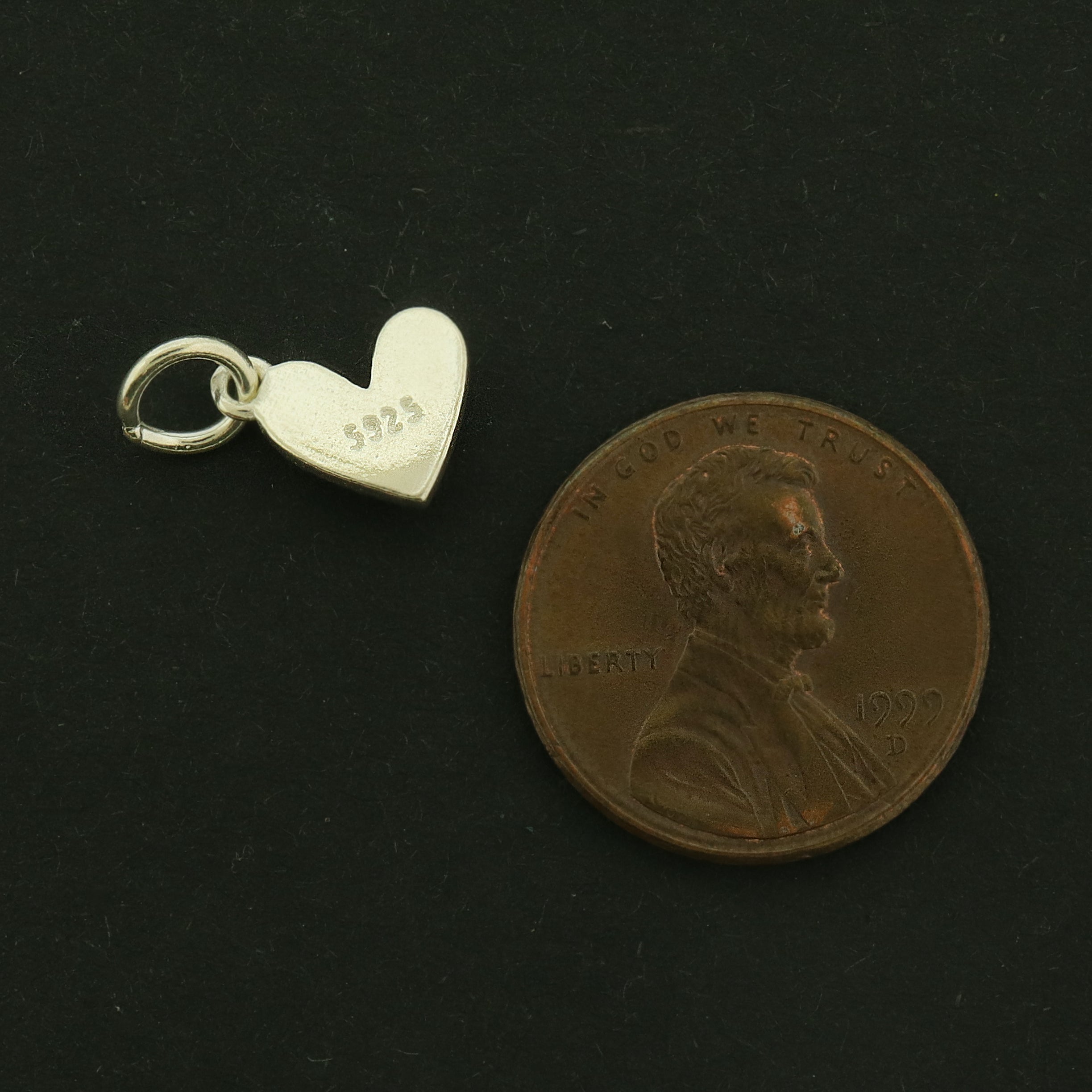 Heart Sterling Silver Enamel Charm - Pink - ST276