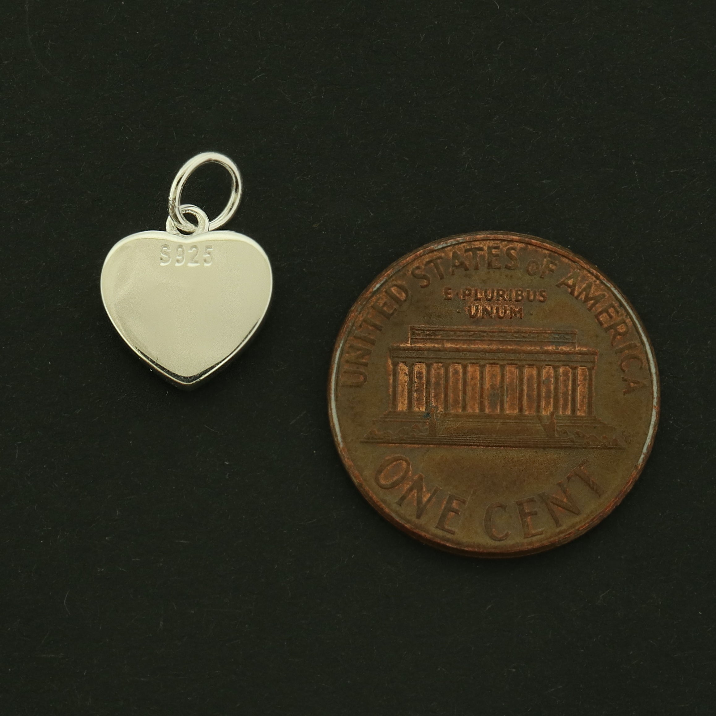 Heart Sterling Silver Enamel Charm - ST286