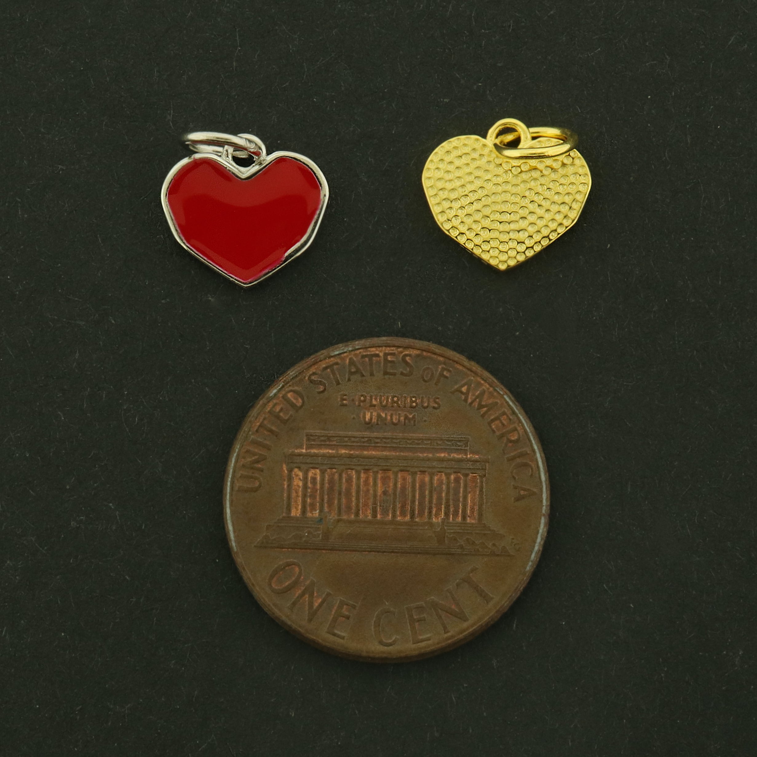 Heart Sterling Silver Enamel Charms - Choose Your Tone!