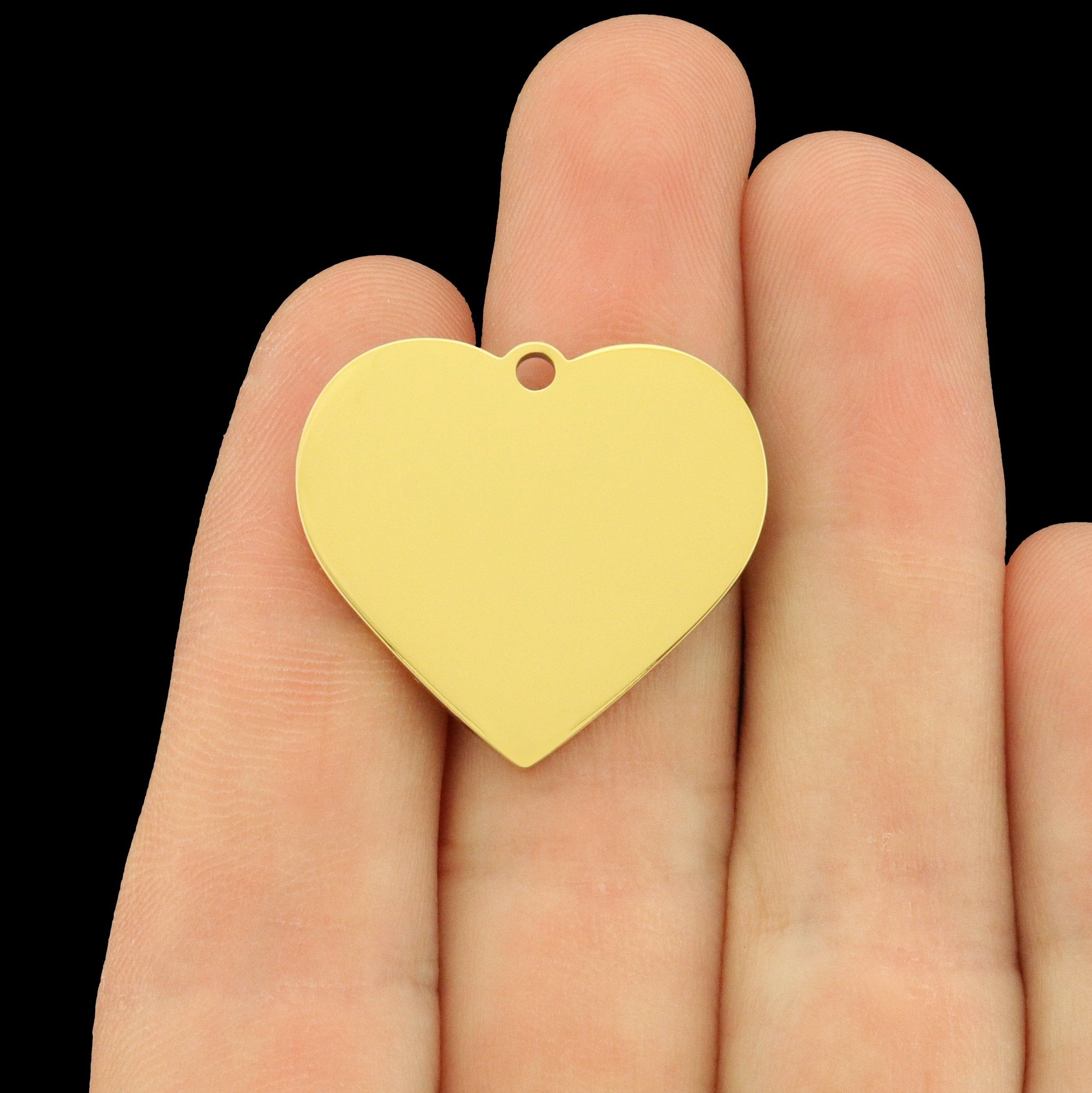 Fitness Mode All Day Every Day Stainless Steel Large Heart Charms