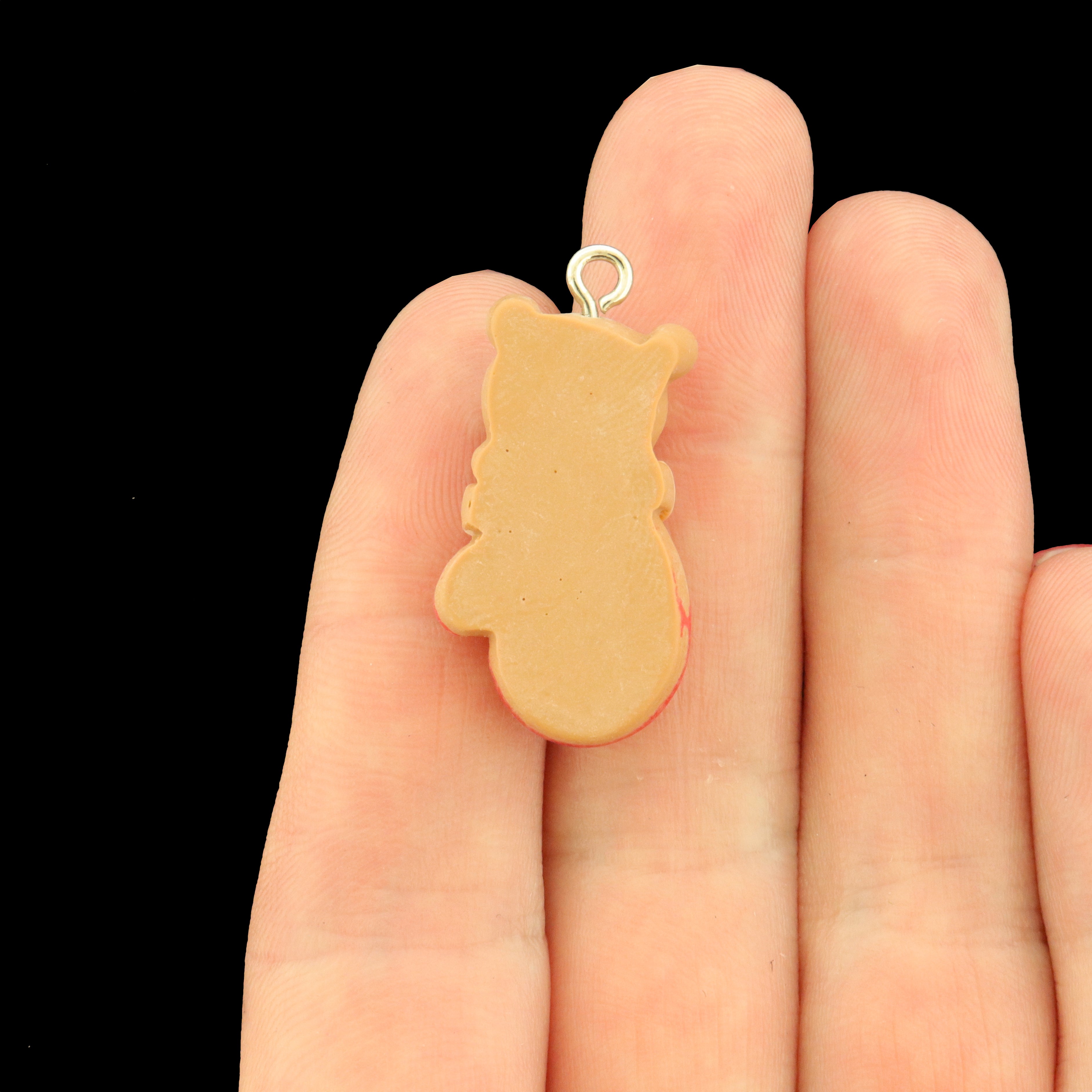 2 Christmas Bear in Stocking Christmas Resin Charms - K208
