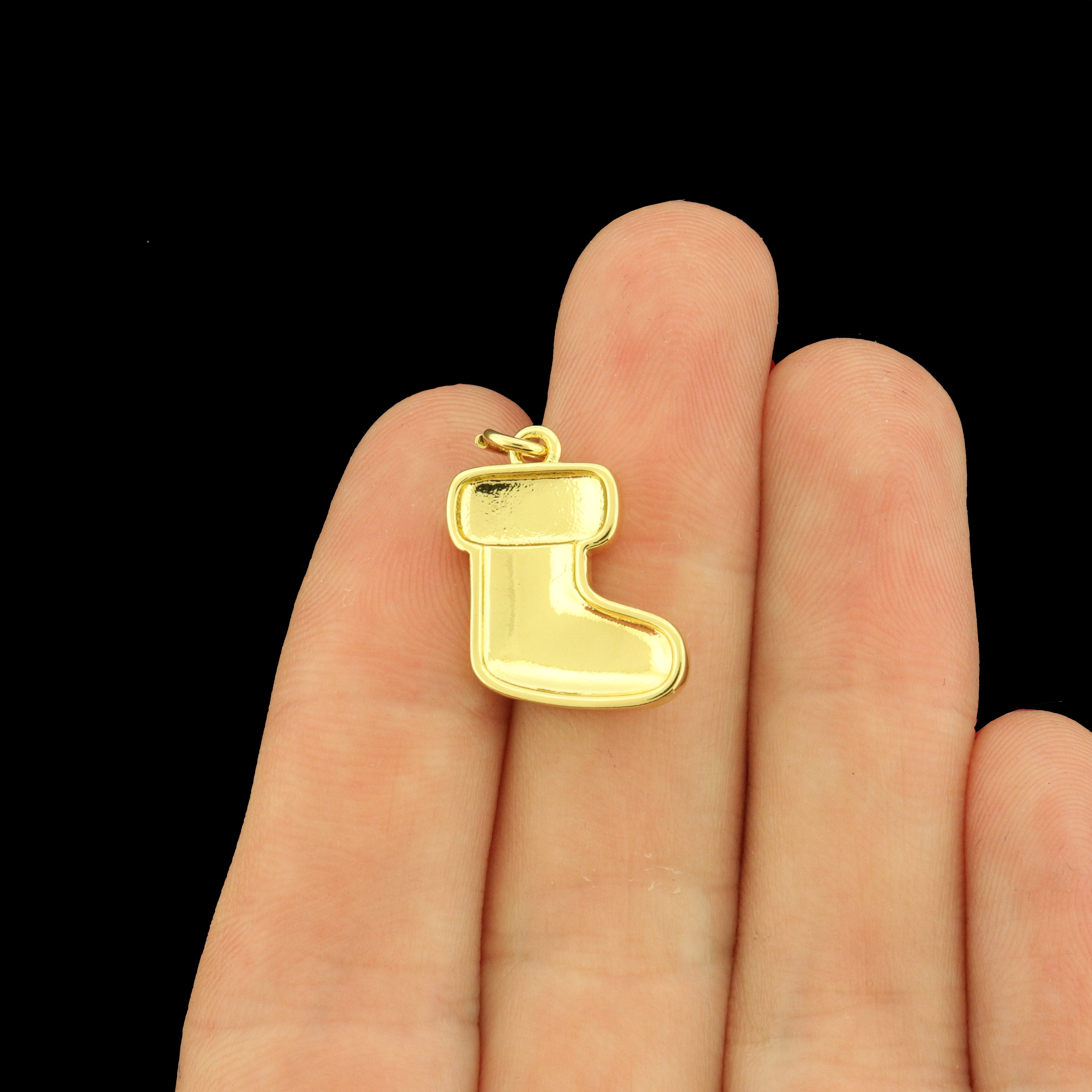 Breloques pour Bas de Noël - Plaqué Or 18 carats avec Émail - GLD128