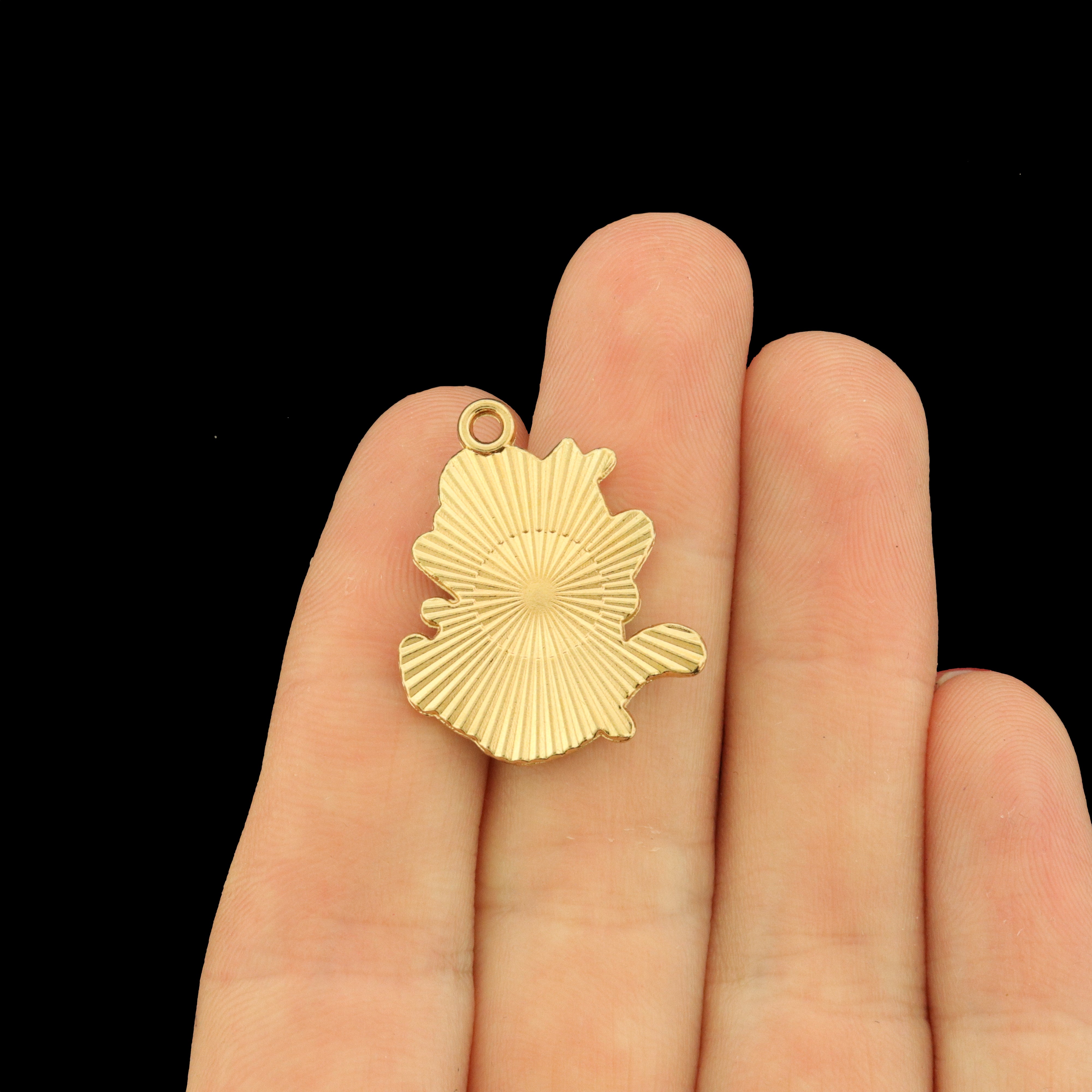 4 Christmas Cat with Glasses Gold Tone Enamel Charms - E1085