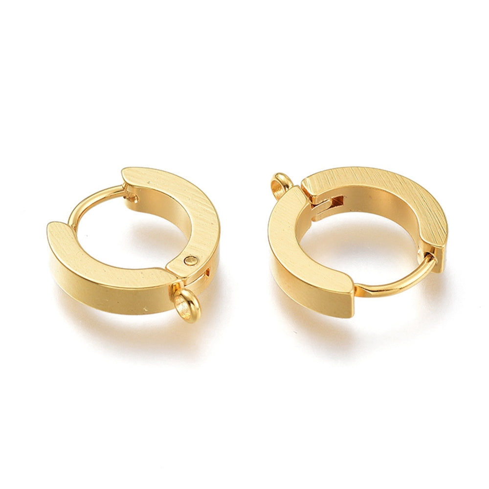 Boucles d'oreilles créoles en acier inoxydable - Fermoir arrière 40 mm - 2 pièces 1 paire - Z105