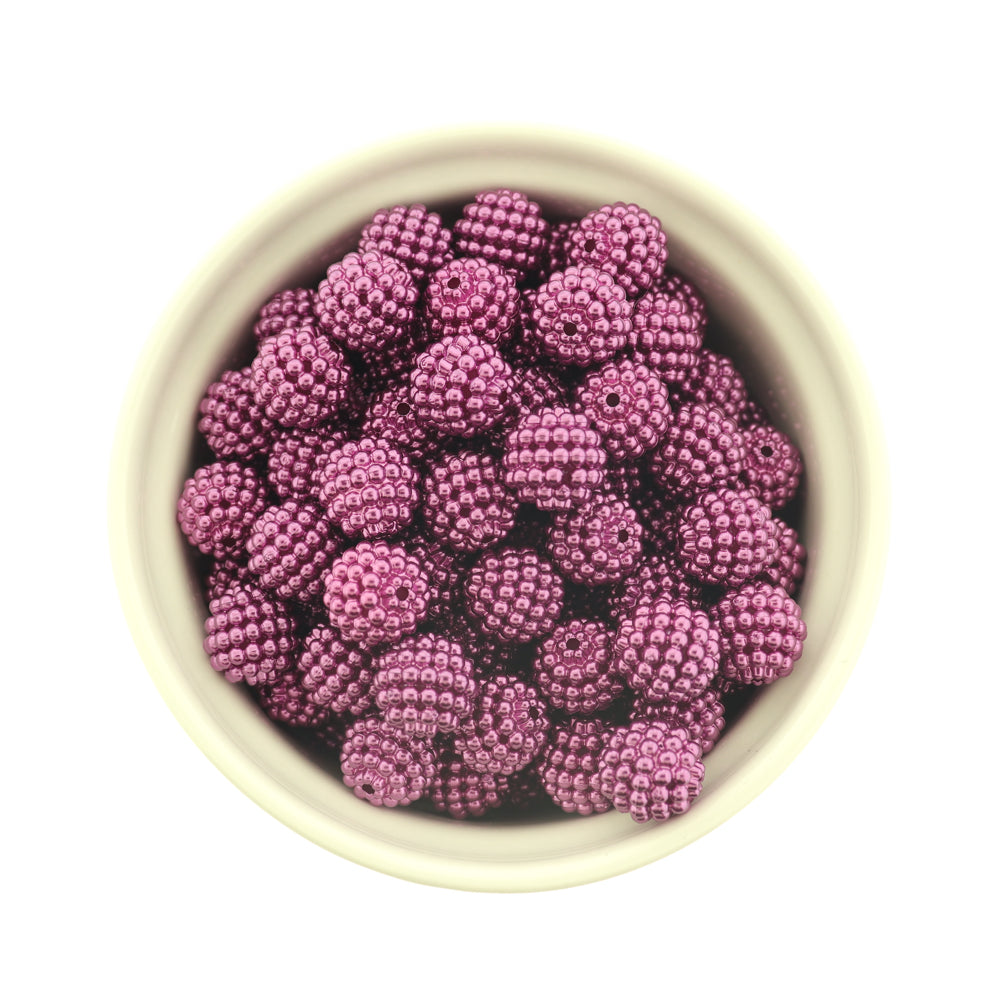 Imitation Pearl Acrylic Berry Bead - 12mm - 20 Beads - Choose Your Color
