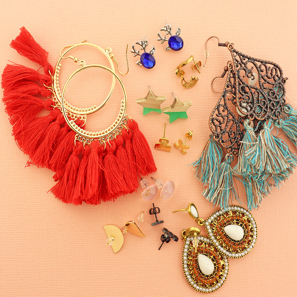 LIQUIDATION Earring Grab Bag - 10 Pairs - Less Than Wholesale Cost 90% Off - GRAB022